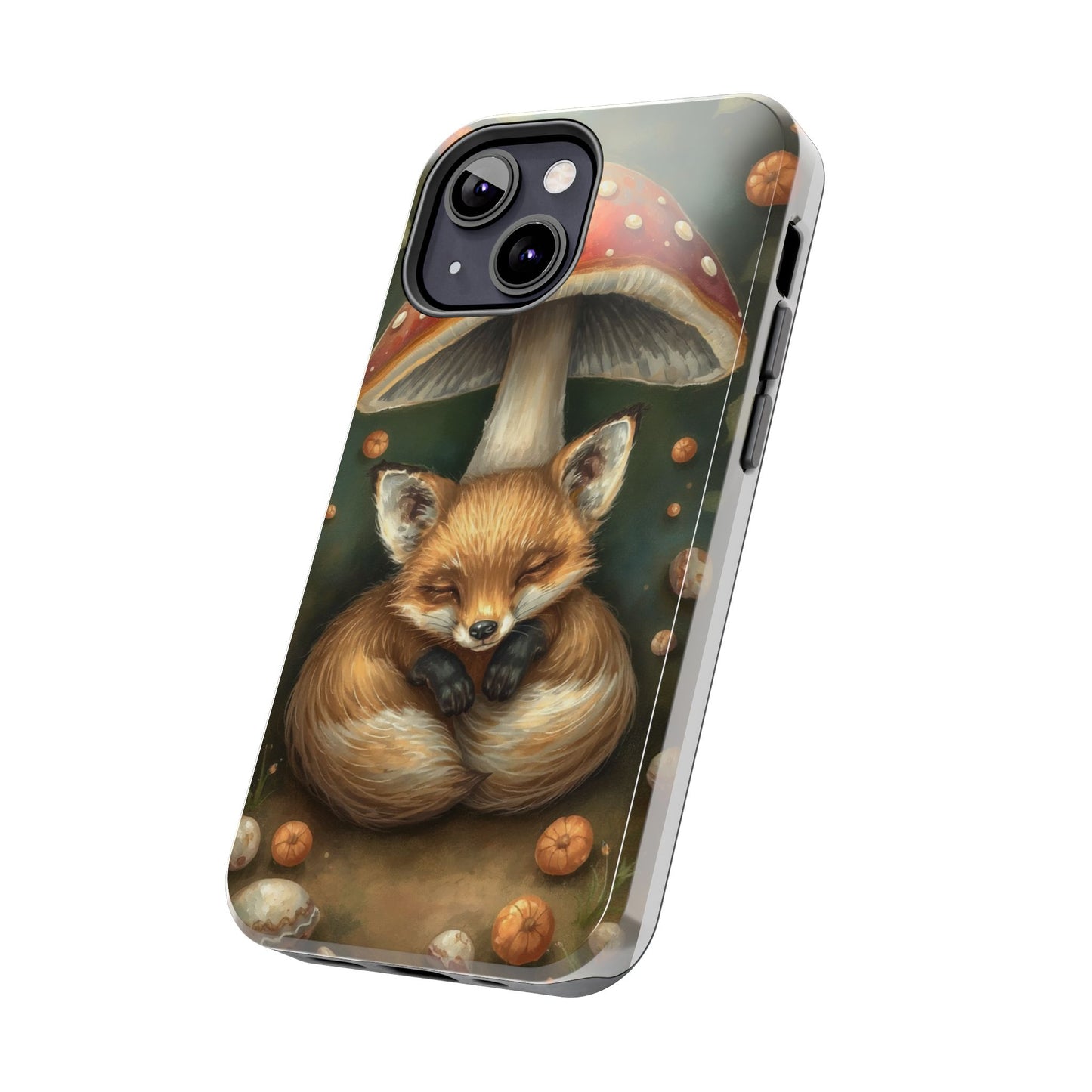 Cute Fox & Mushroom Phone Case - Tough Protective Cover