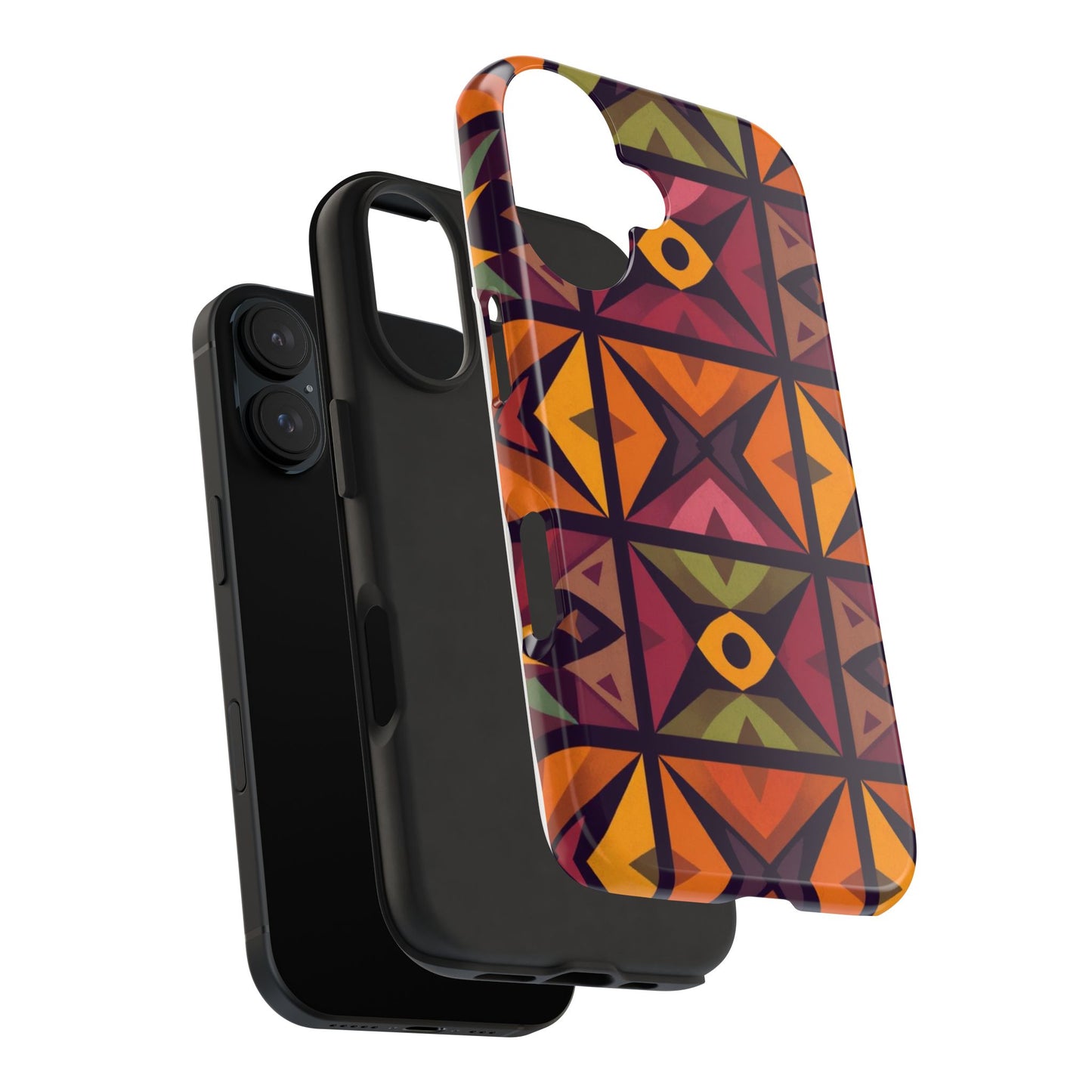 Vibrant Tribal Geometric Tough Phone Case - Colorful Protection for Your iPhone