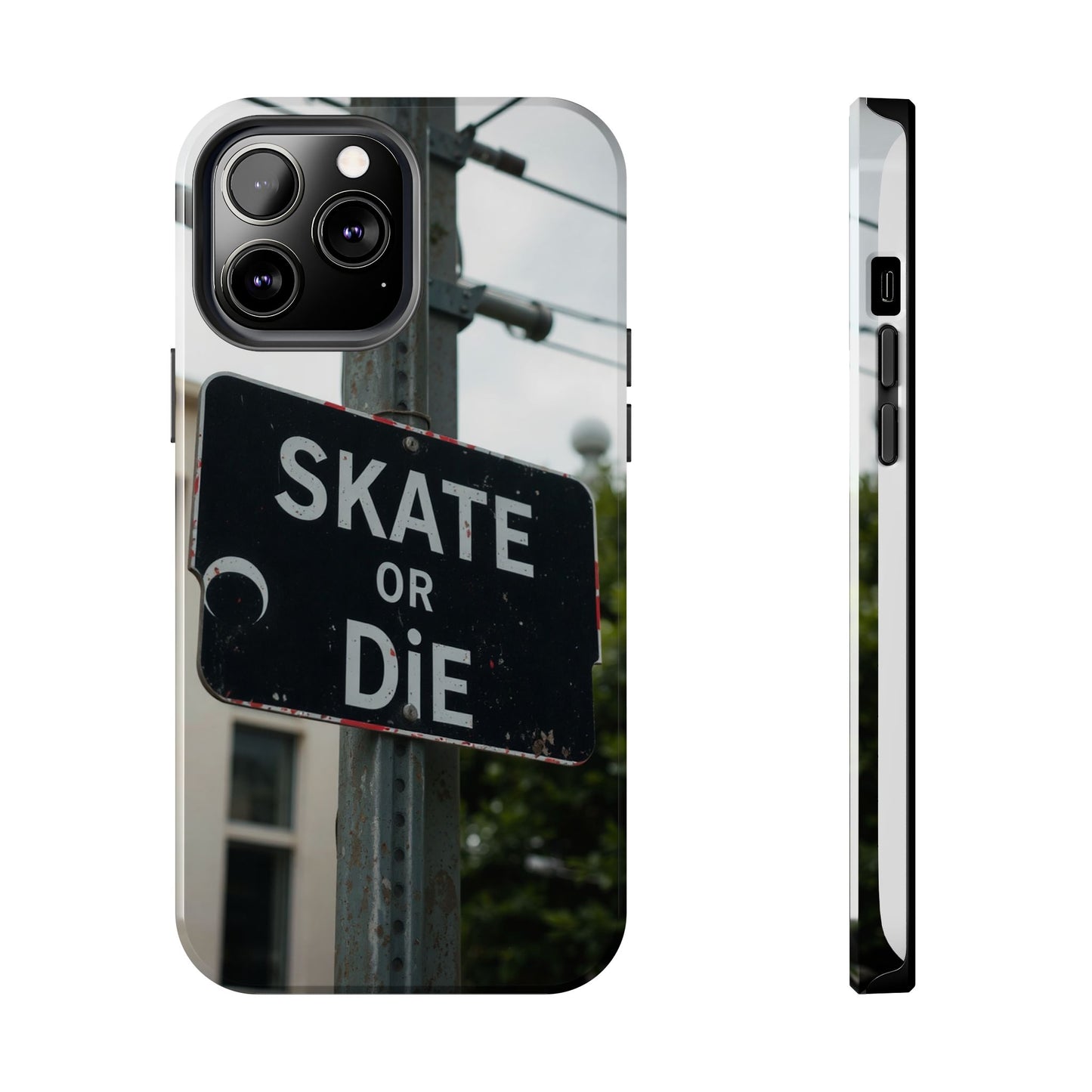 Black Sign Skate or Die Design - Tough Phone Case for iPhone