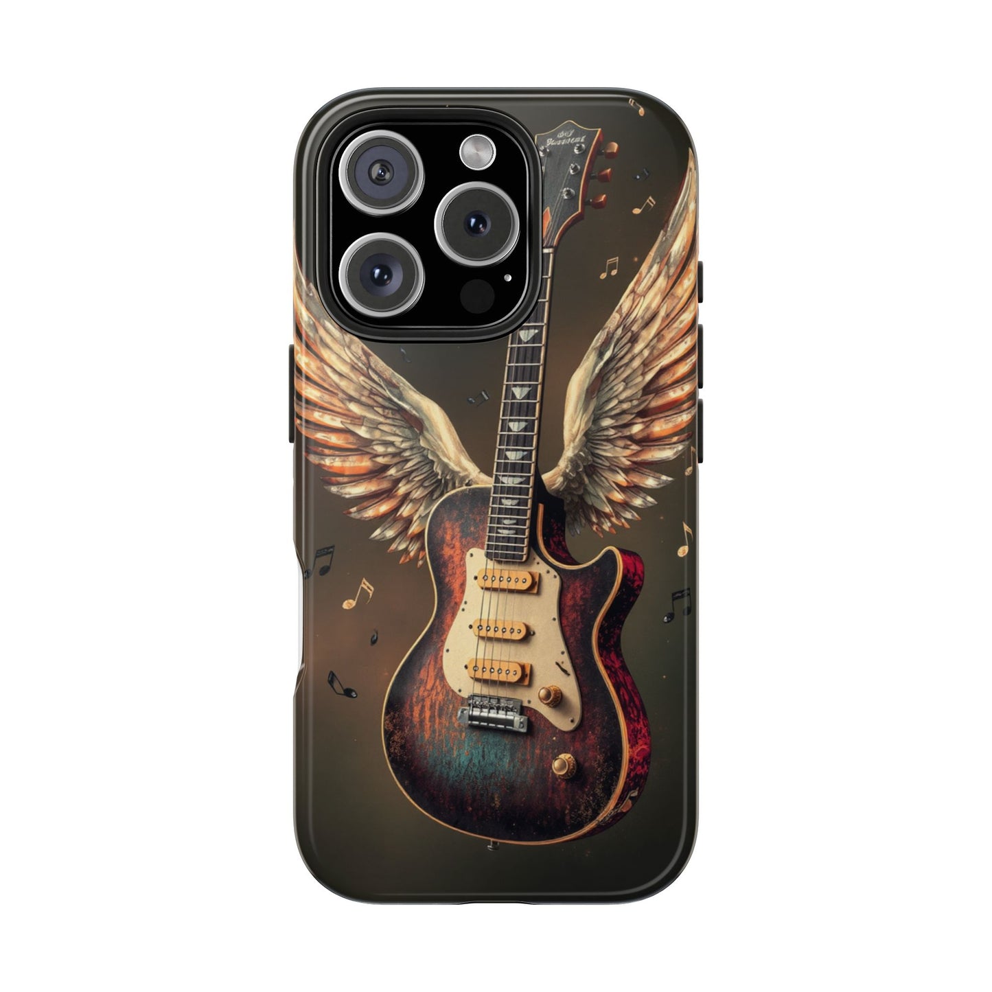 Inspirational Guitar Wing Phone Case - Tough Protection for Music Lovers
