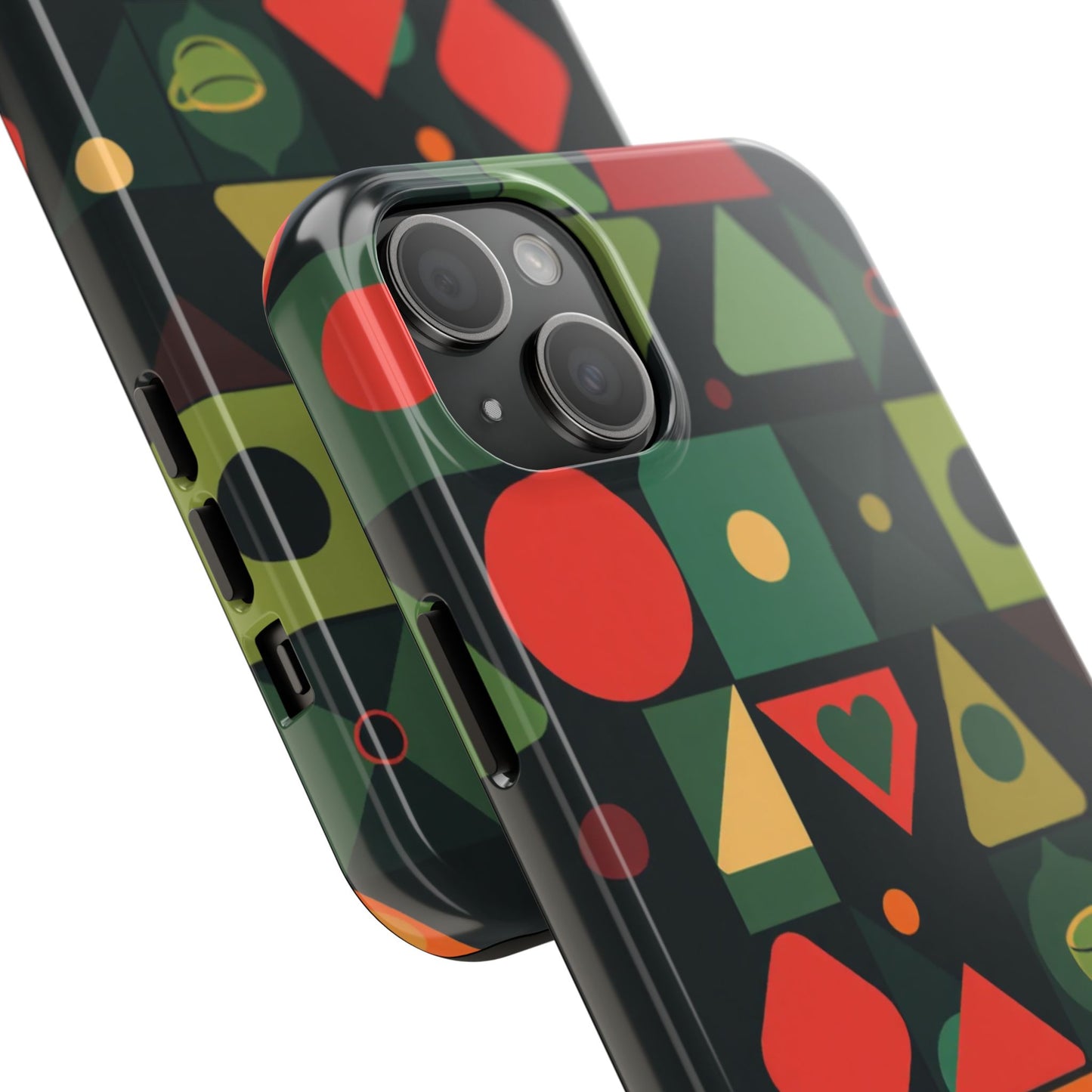 Vibrant Geometric Tough Phone Cases – Stylish Protection for Trendsetters - for iPhone