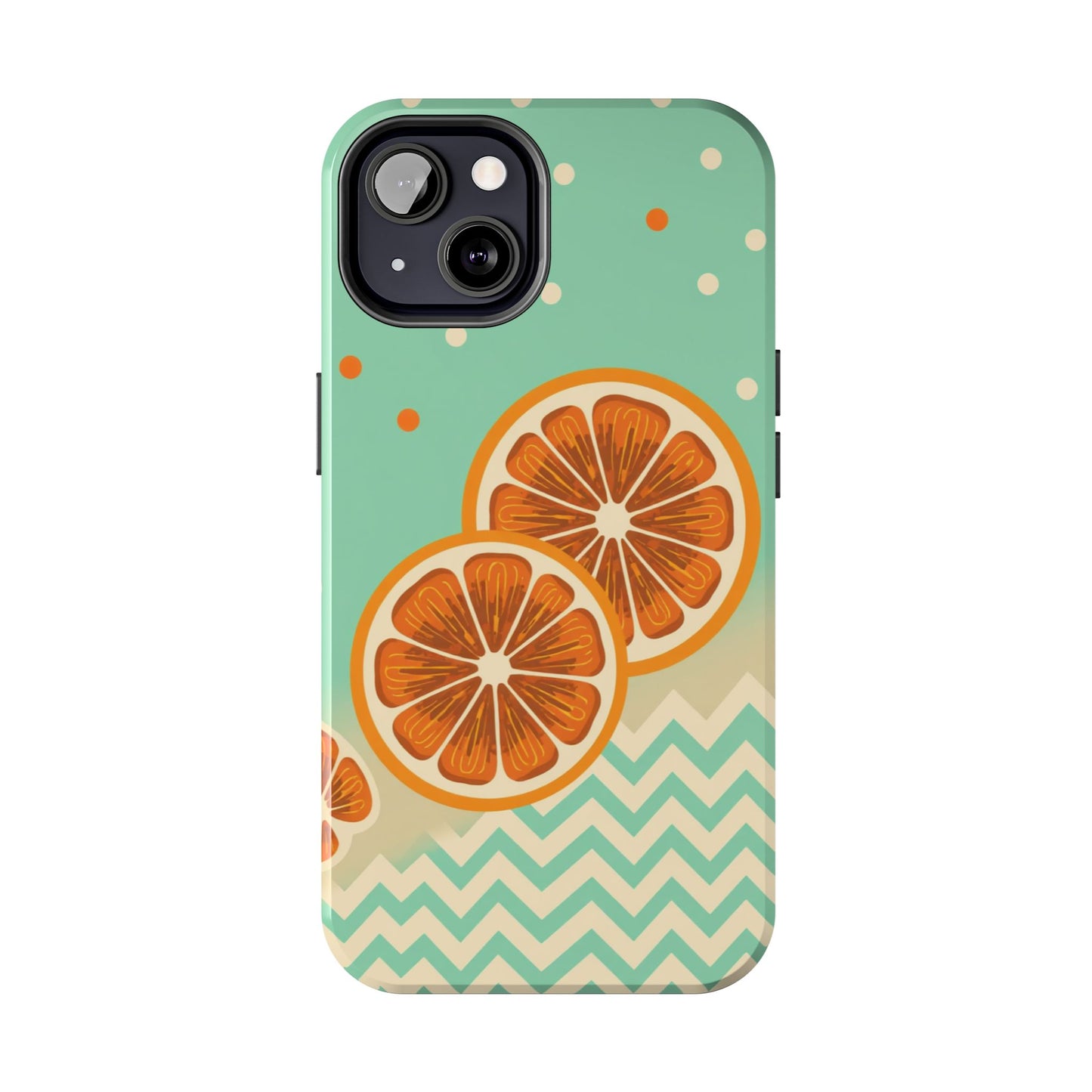 Citrus Vibe Tough Phone Case - Fun Orange Slice Design