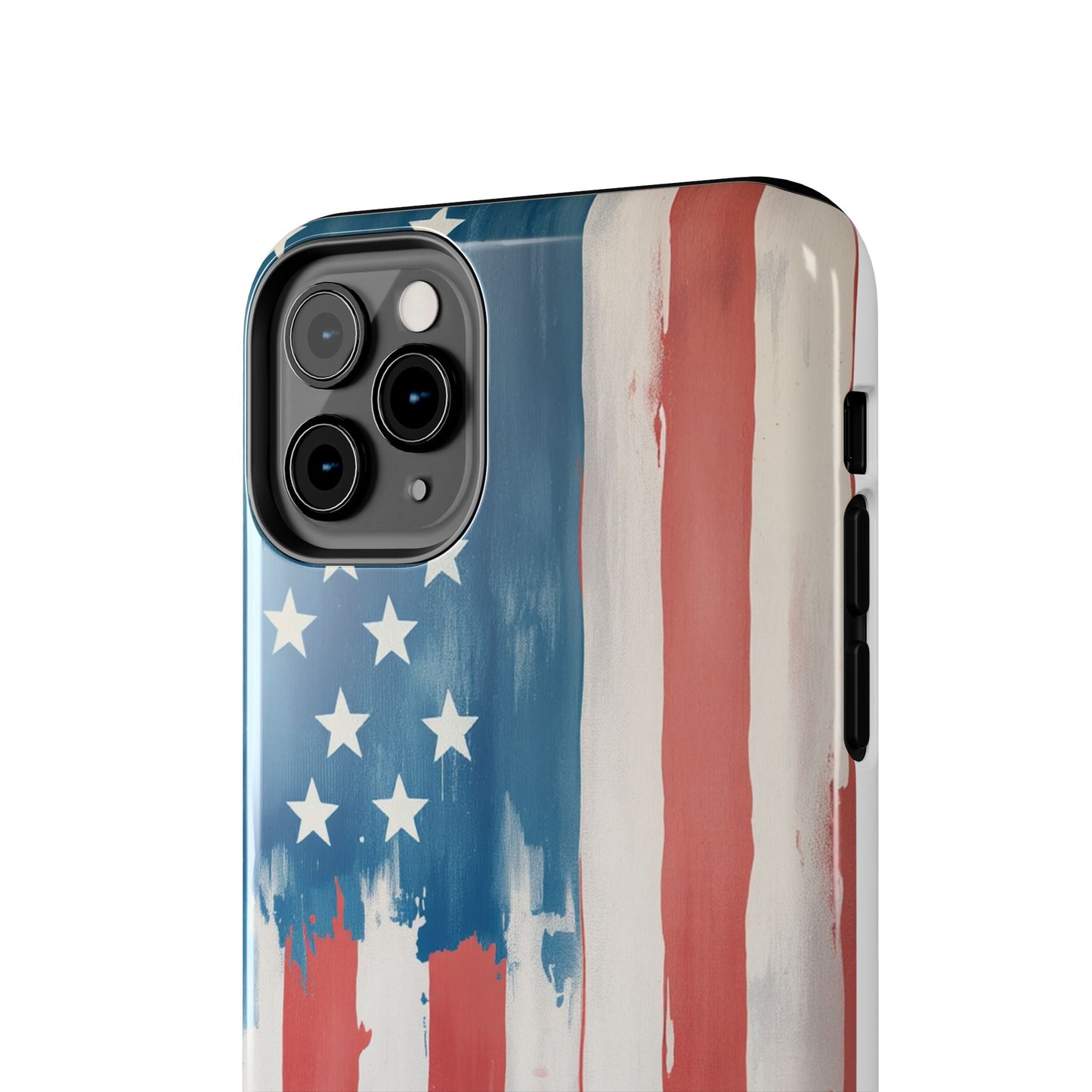 Patriotic Tough Phone Cases - Abstract USA Flag Design for Durable Protection - for iPhone