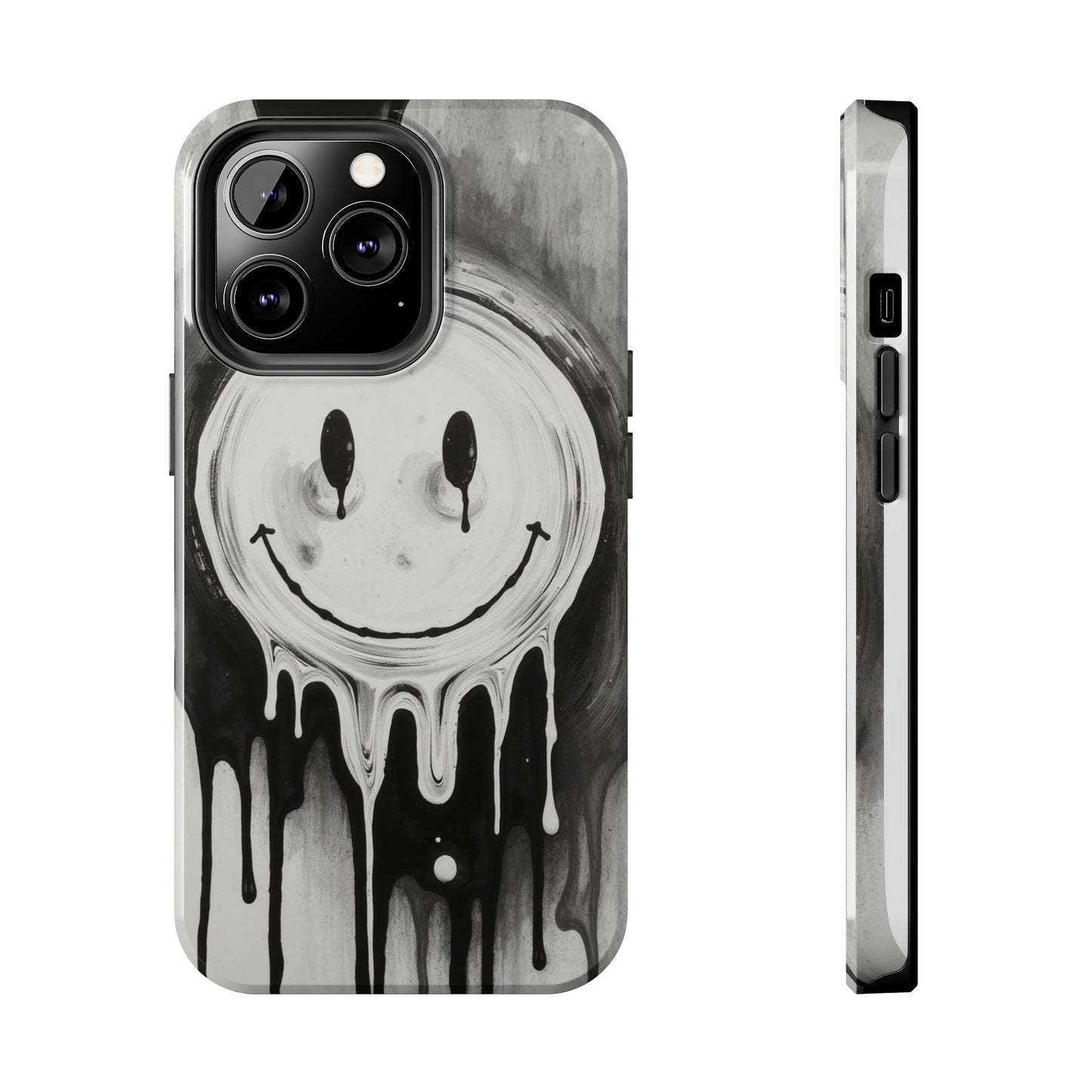 Dripping Smiley Tough Phone Case - Stylish & Durable Protection