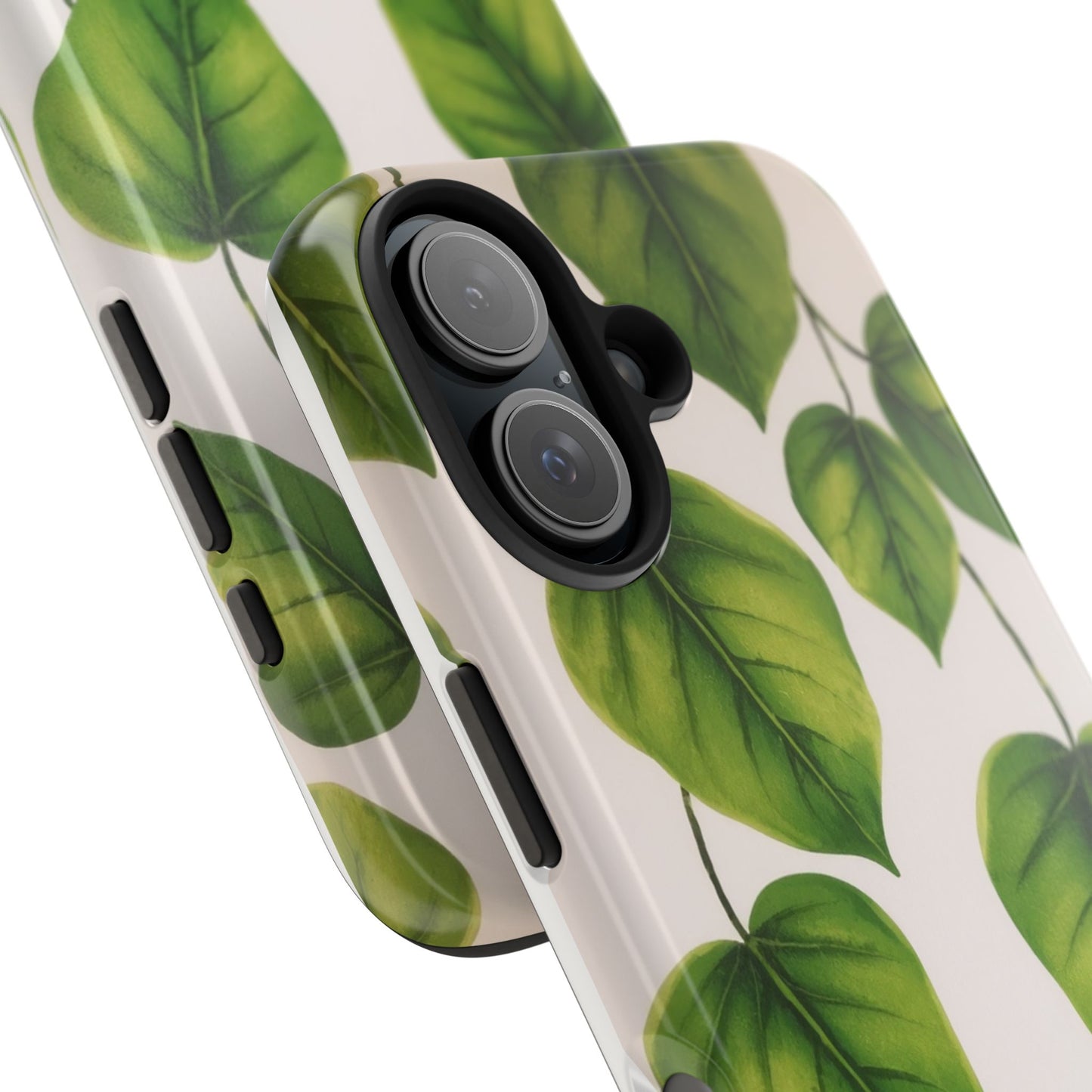 Tough Phone Cases with Green Leaf Design | Eco-Friendly Protection for Nature Lovers