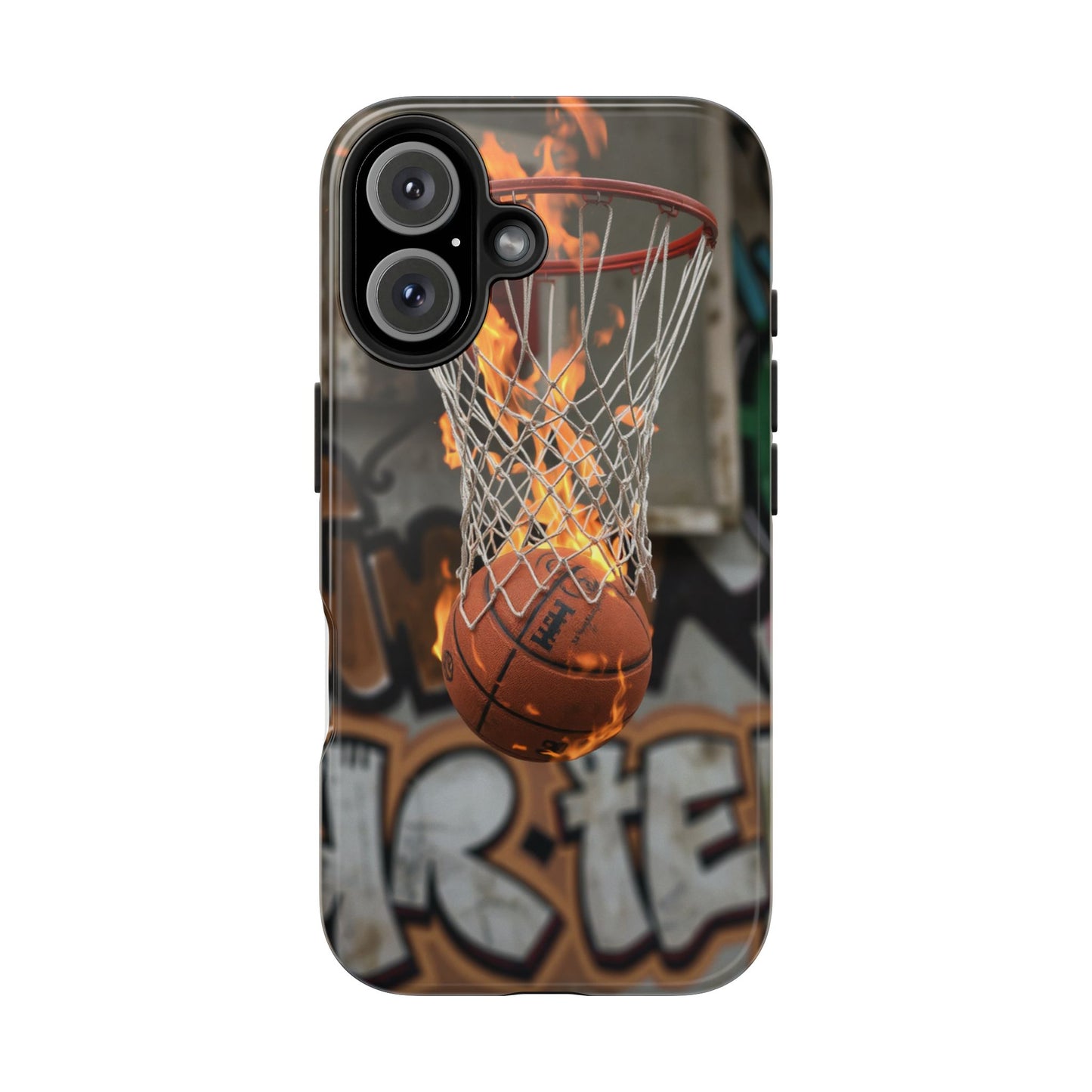 Fire Basketball Tough Phone Case - Durable Sporty Design for Athletes & Fans