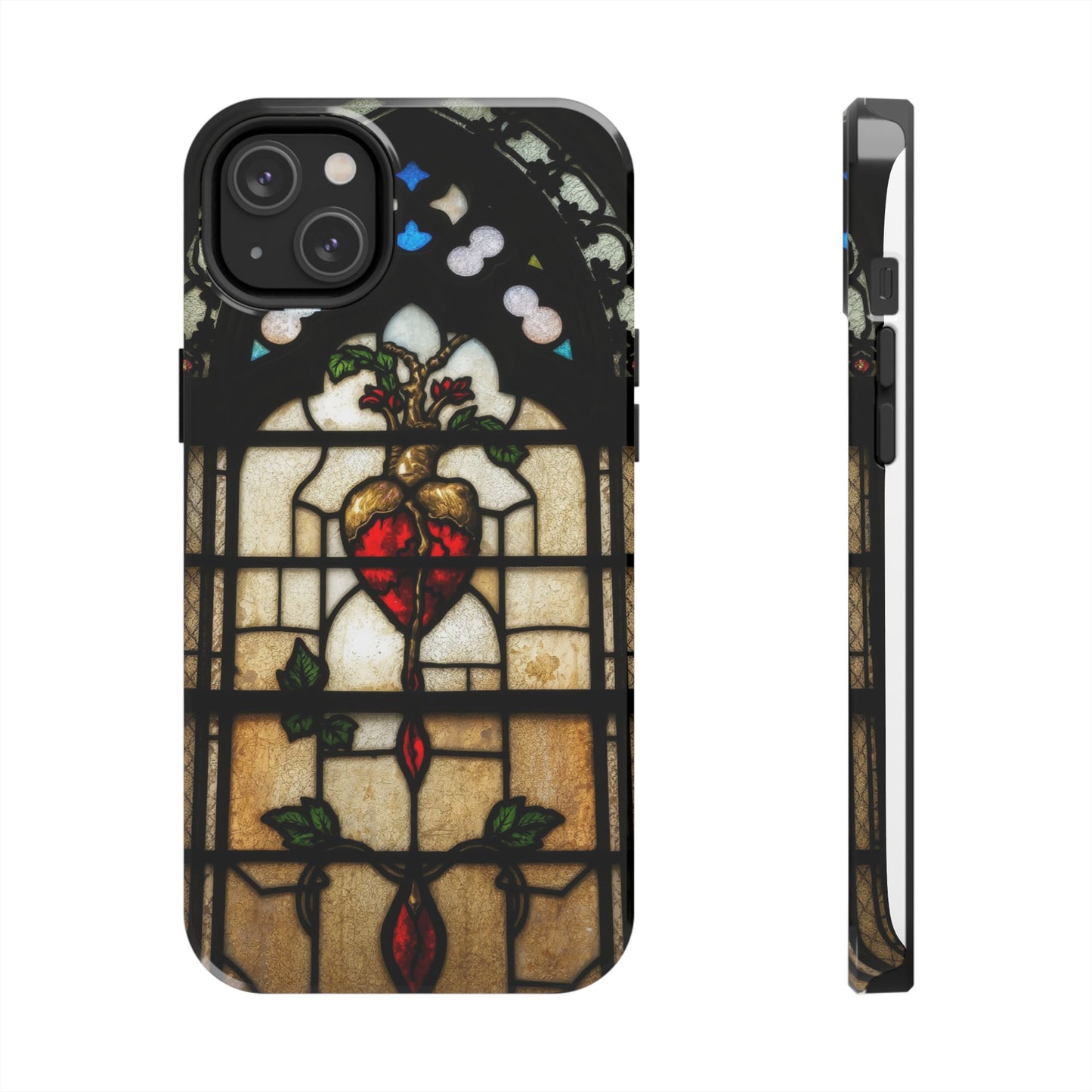 Stained Glass Heart Tough Phone Case - Unique Design for Protection & Style