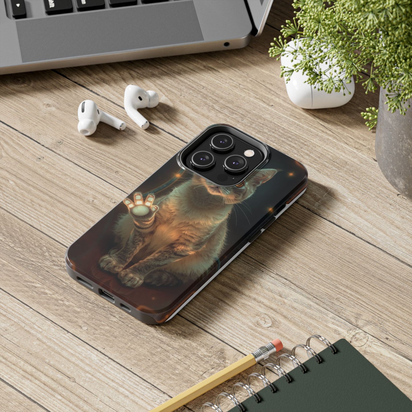 Whimsical Cat Phone Case | Tough Phone Cases for Cat Lovers, Pet Accessories, Gift for Cat Owners, Cute Phone Cover, Personalized Tech