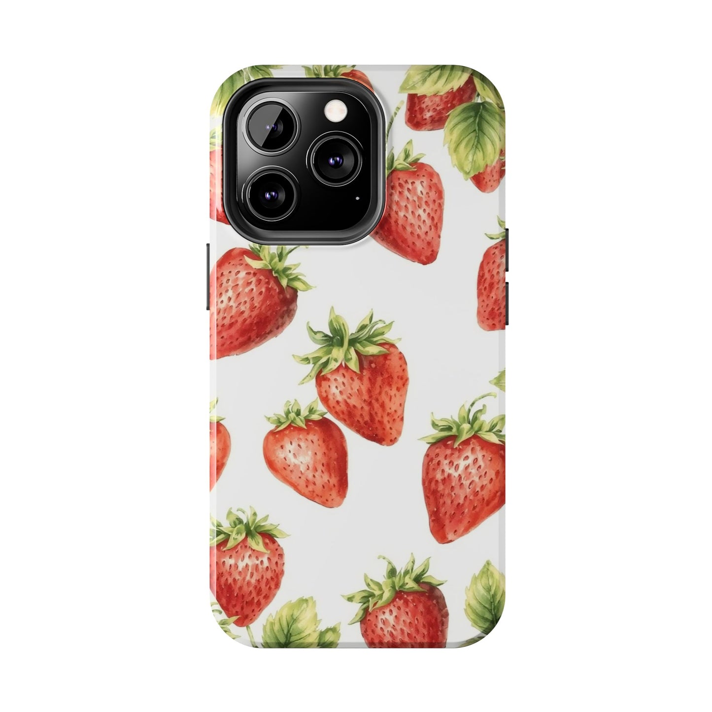 Strawberry Tough Phone Case - Durable Protection with a Fresh Design - for iPhone