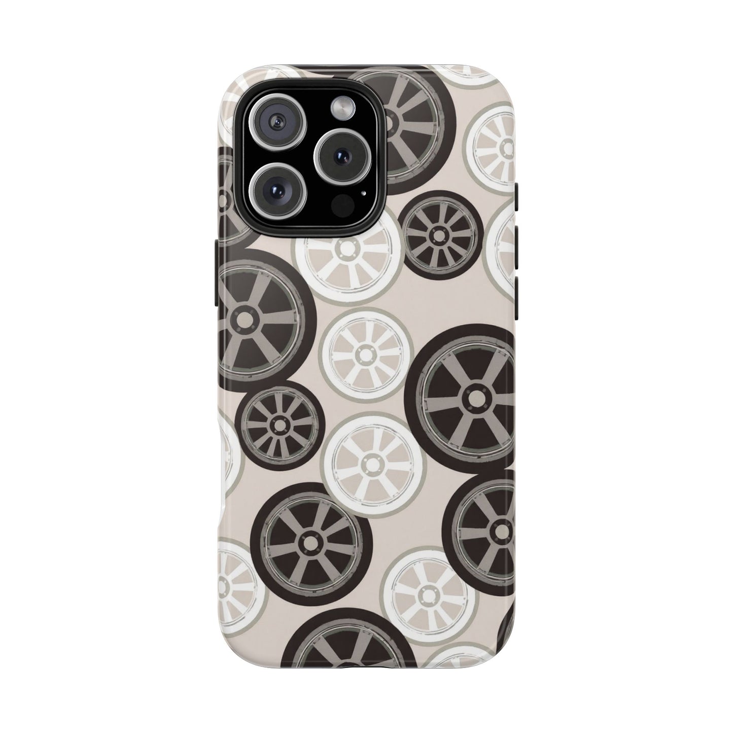 Racing Wheel Design Tough Phone Case – Durable Protection for Automotive Enthusiasts