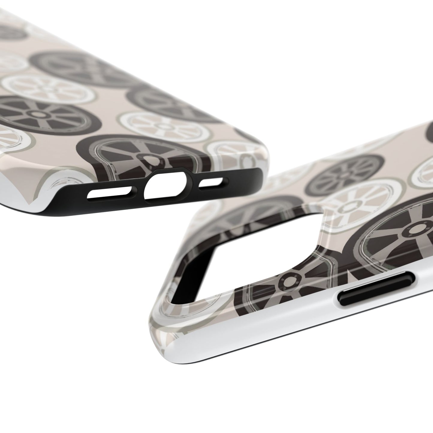 Racing Wheel Design Tough Phone Case – Durable Protection for Automotive Enthusiasts