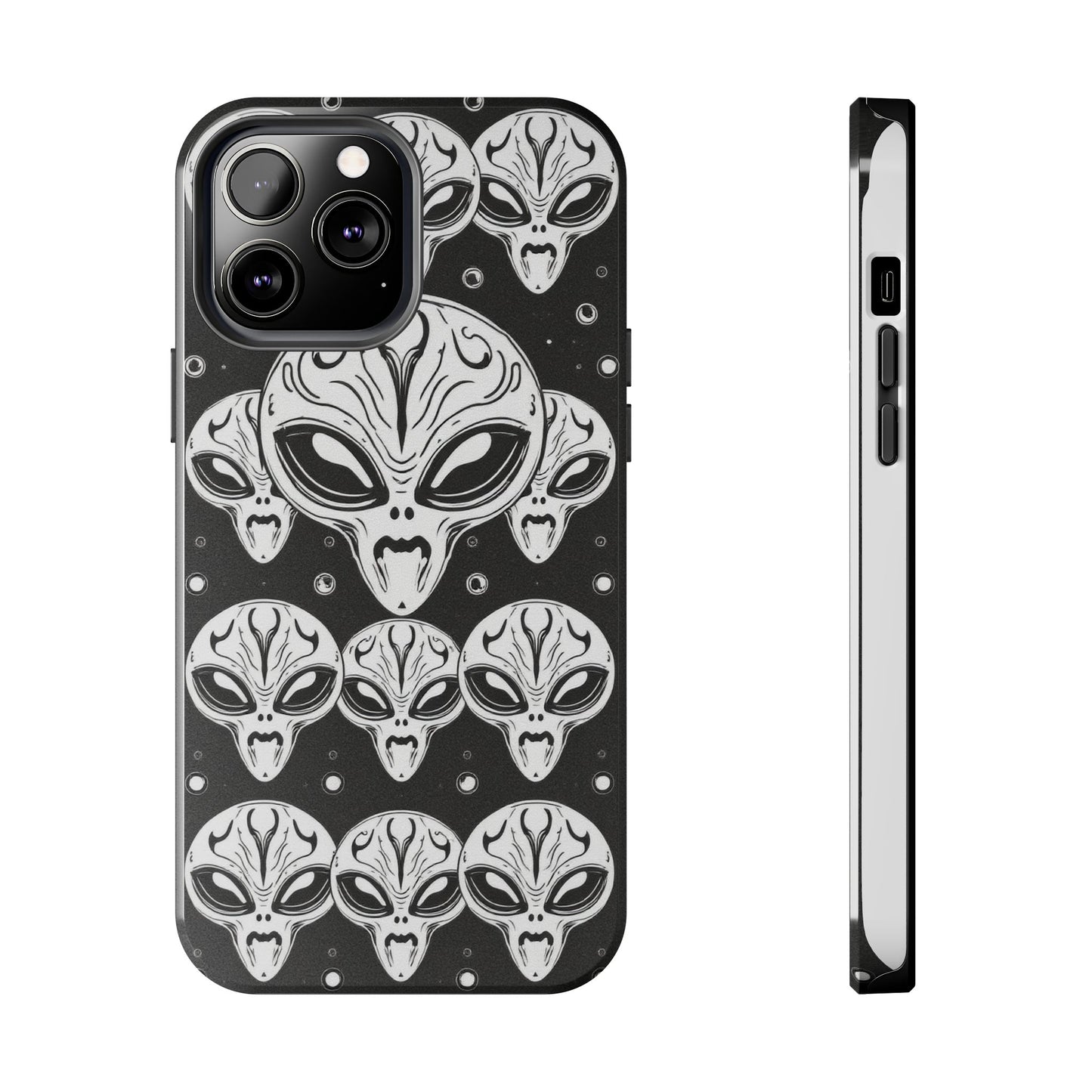 Alien Pattern Tough Phone Case - Durable Protection with Out-of-This-World Design