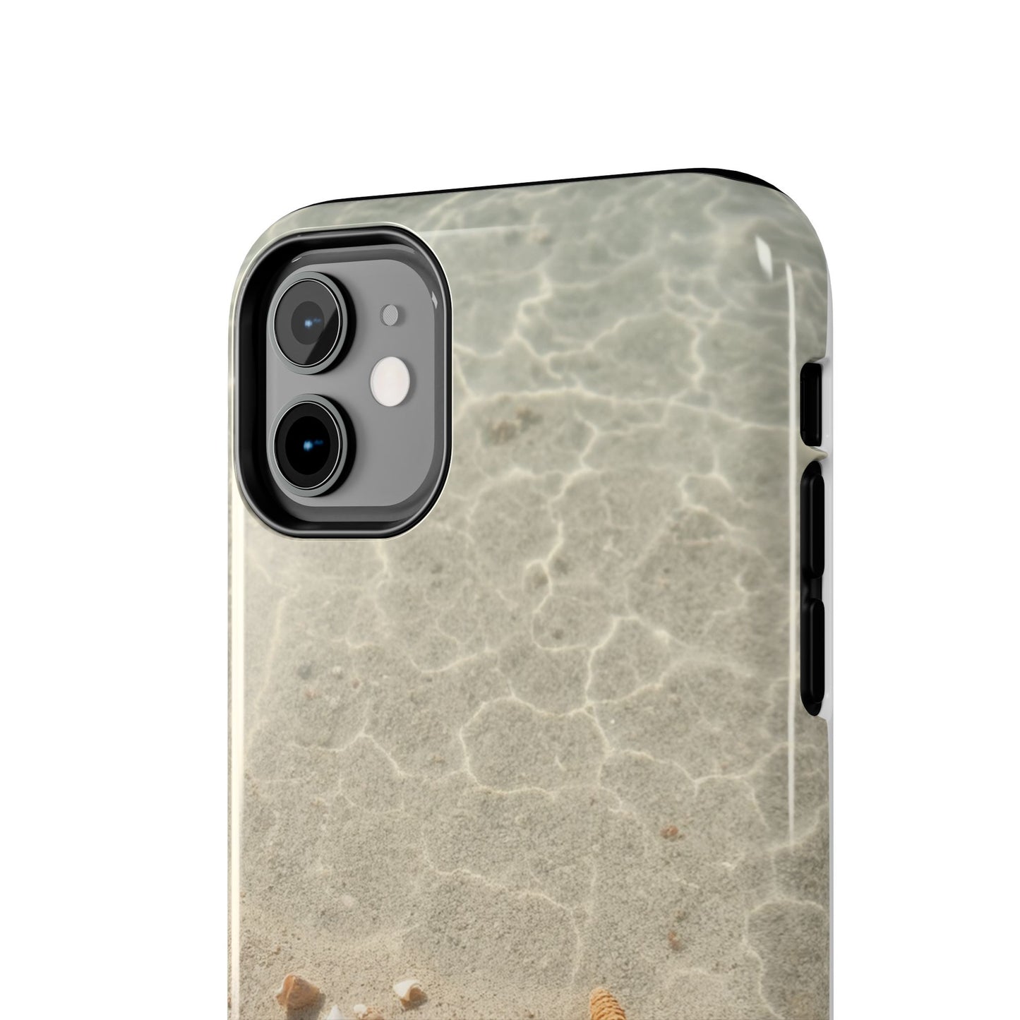 Beach-Inspired Tough Phone Case with Starfish and Seashell Design
