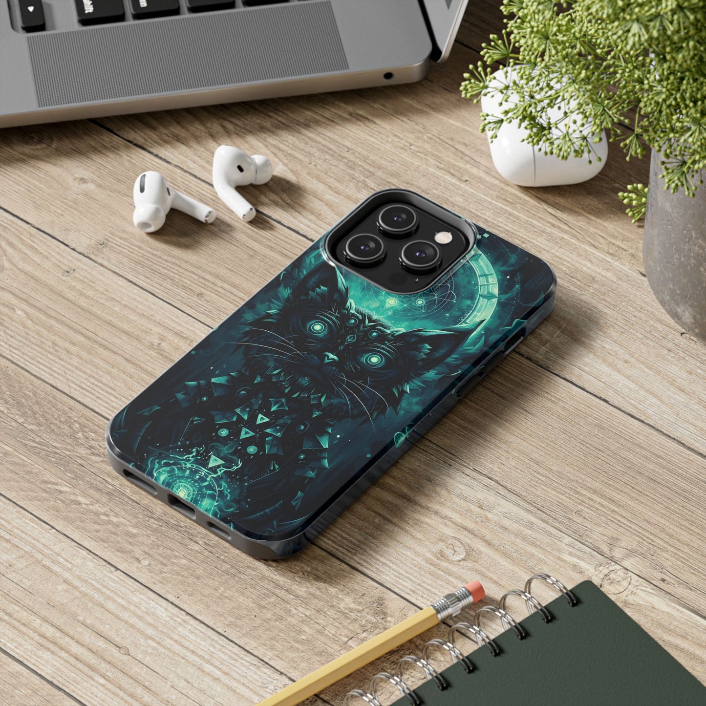 Mystical Dark Cat Phone Case - Tough Protective Cover for Cat Lovers - for iPhone