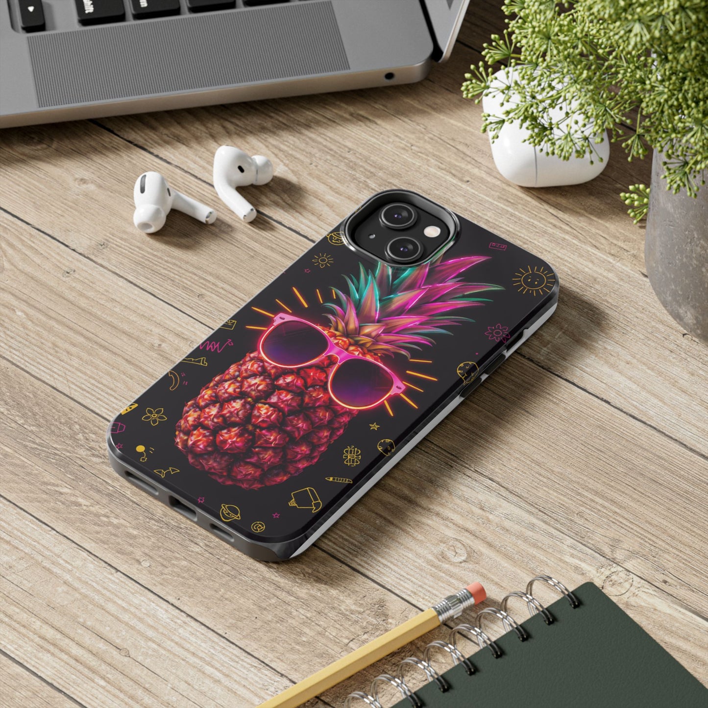 Tough Pineapple Phone Case - Cool, Vibrant Design Perfect for Summer Vibes