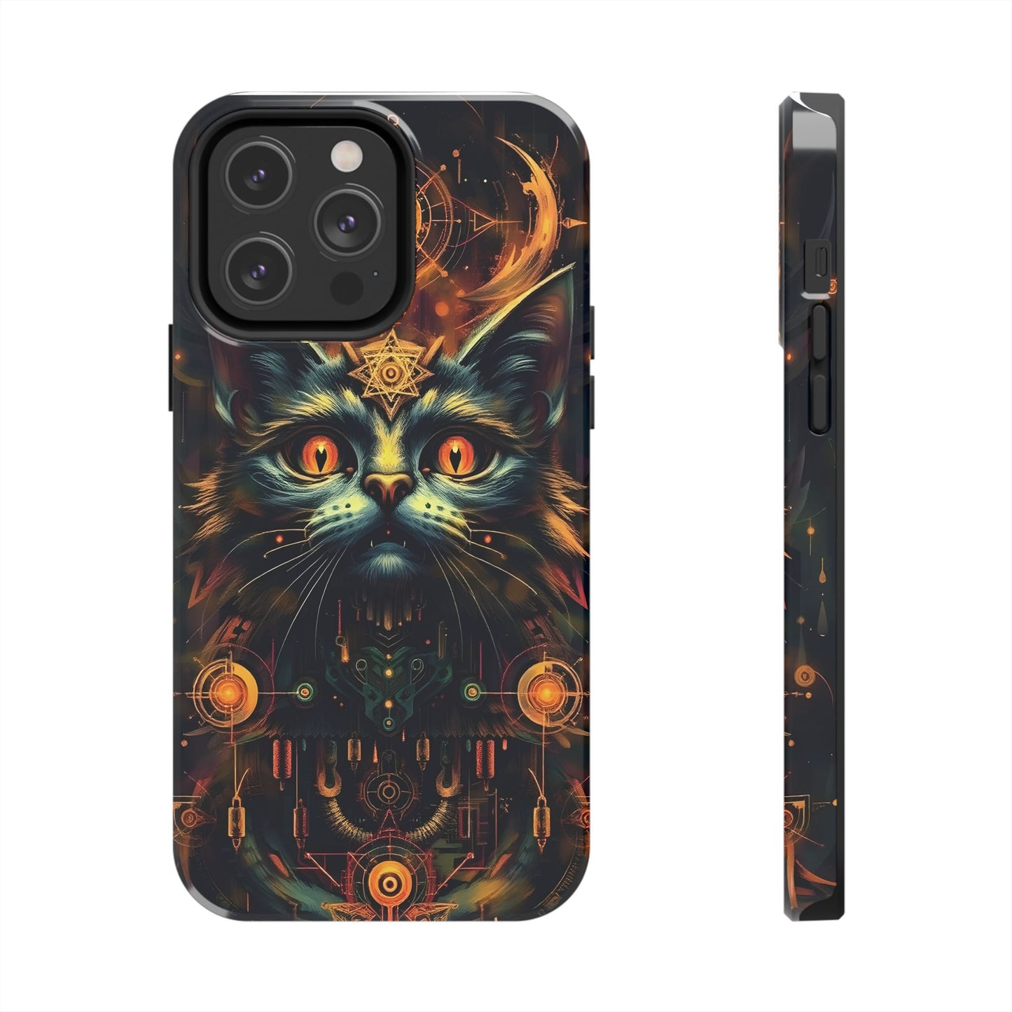 Mystical Cat Queen Tough Phone Case – Unique Protection for Cat Lovers - for iPhone