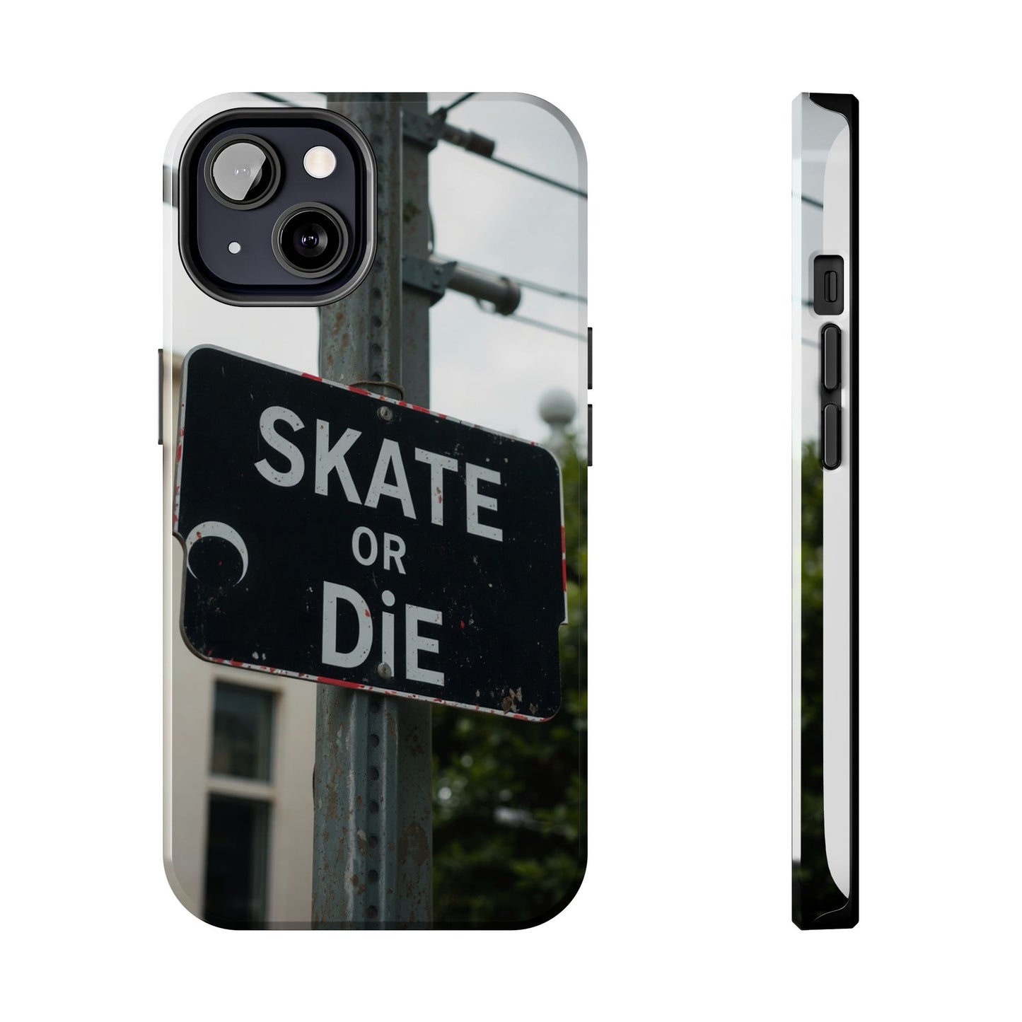 Black Sign Skate or Die Design - Tough Phone Case for iPhone