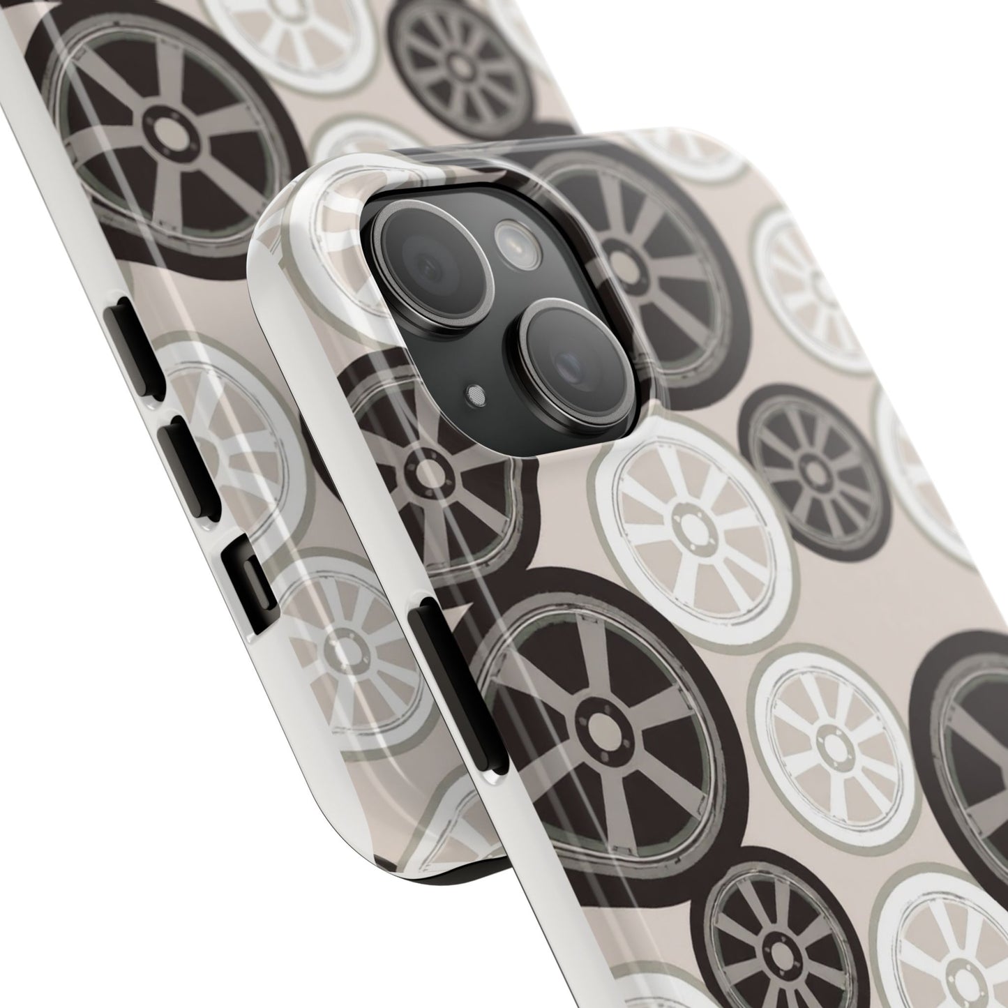 Racing Wheel Design Tough Phone Case – Durable Protection for Automotive Enthusiasts