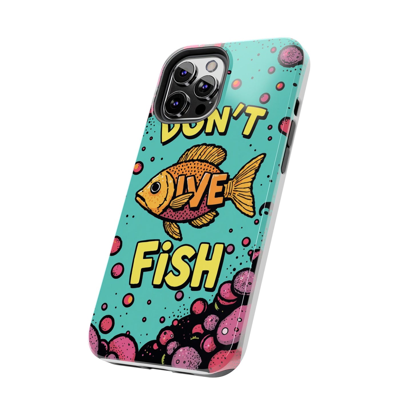 Catchy Fish-Themed Tough Phone Cases, Unique Gift for Fish Lovers, Durable Protection for Phones, Fun Aquatic Design, Ideal for Holidays