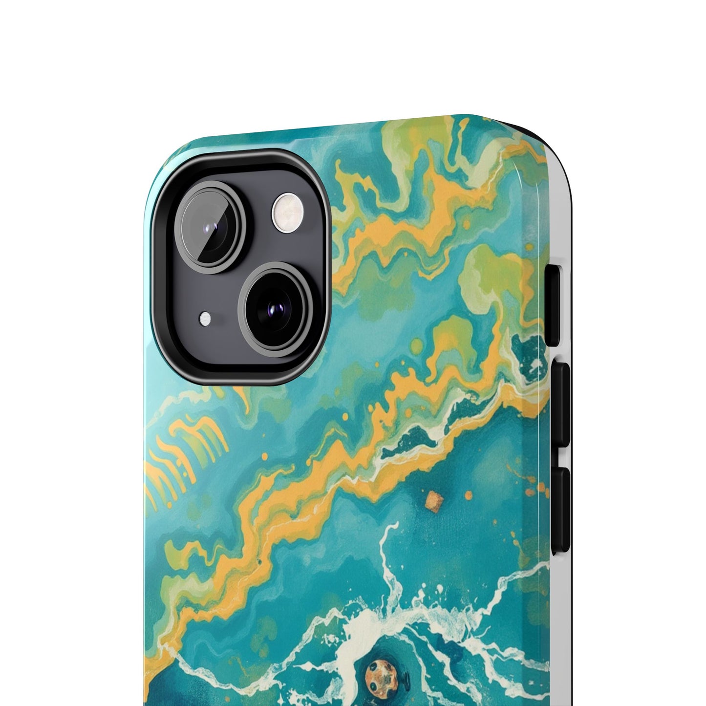 Ocean Wave Tough Phone Case – Durable Protection with Abstract Art Design