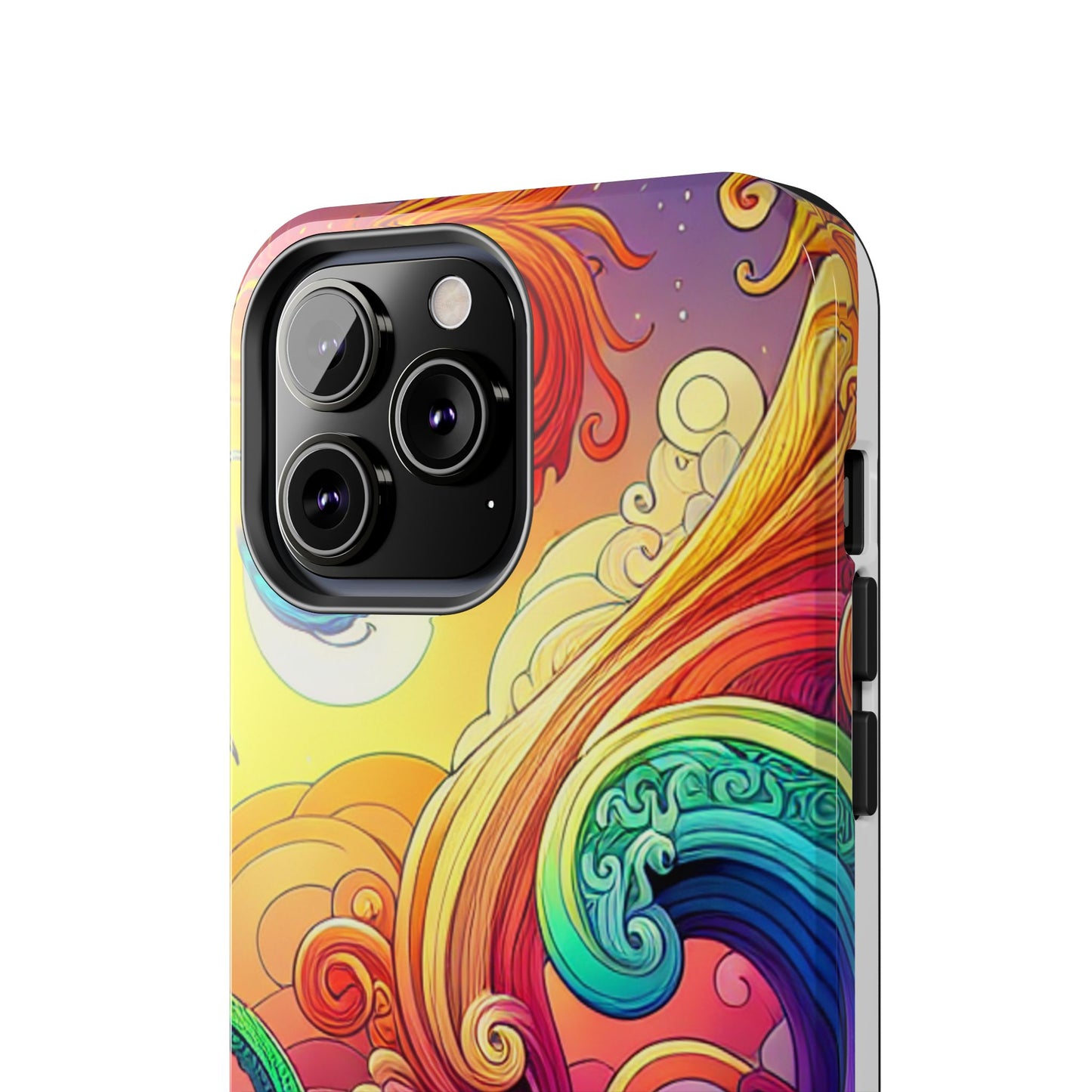 Fantasy Ocean Waves Tough Phone Case - Colorful Protective Cover - for iPhone