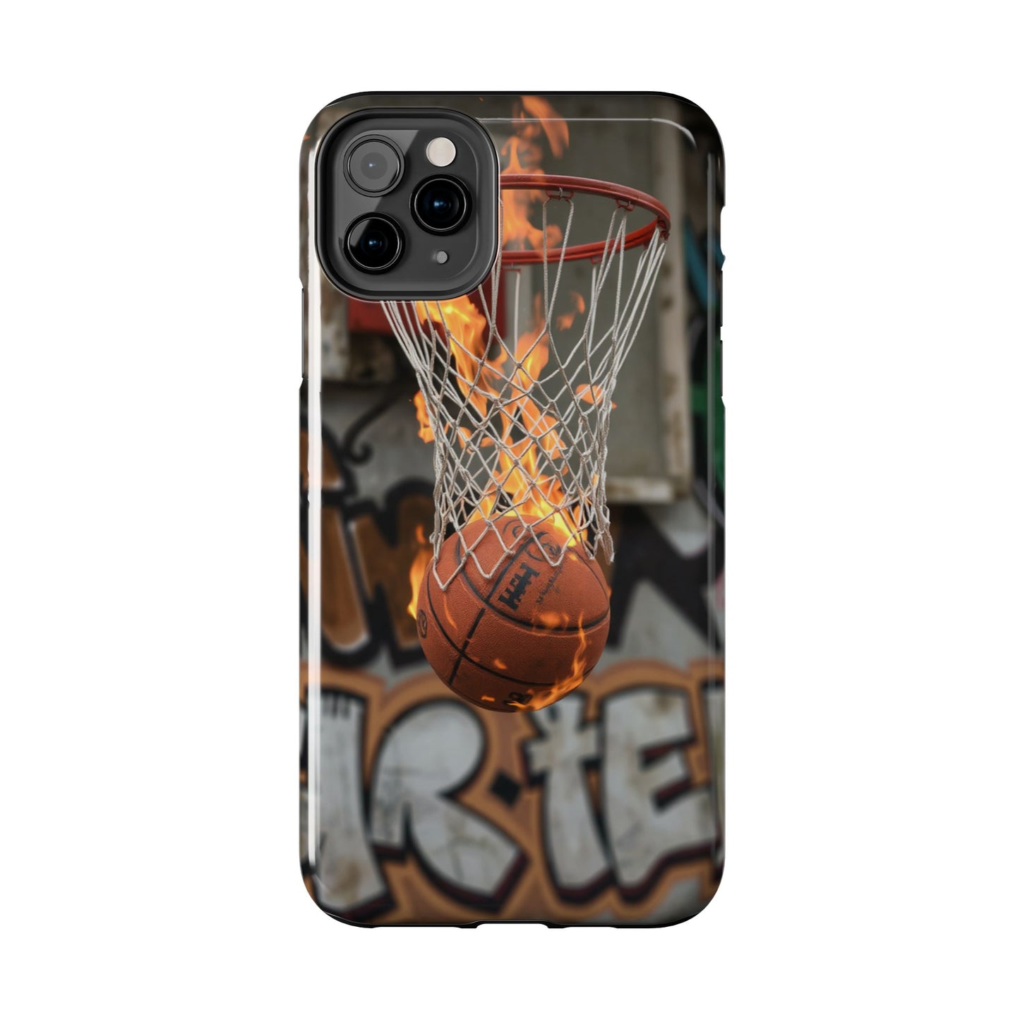 Fire Basketball Tough Phone Case - Durable Sporty Design for Athletes & Fans