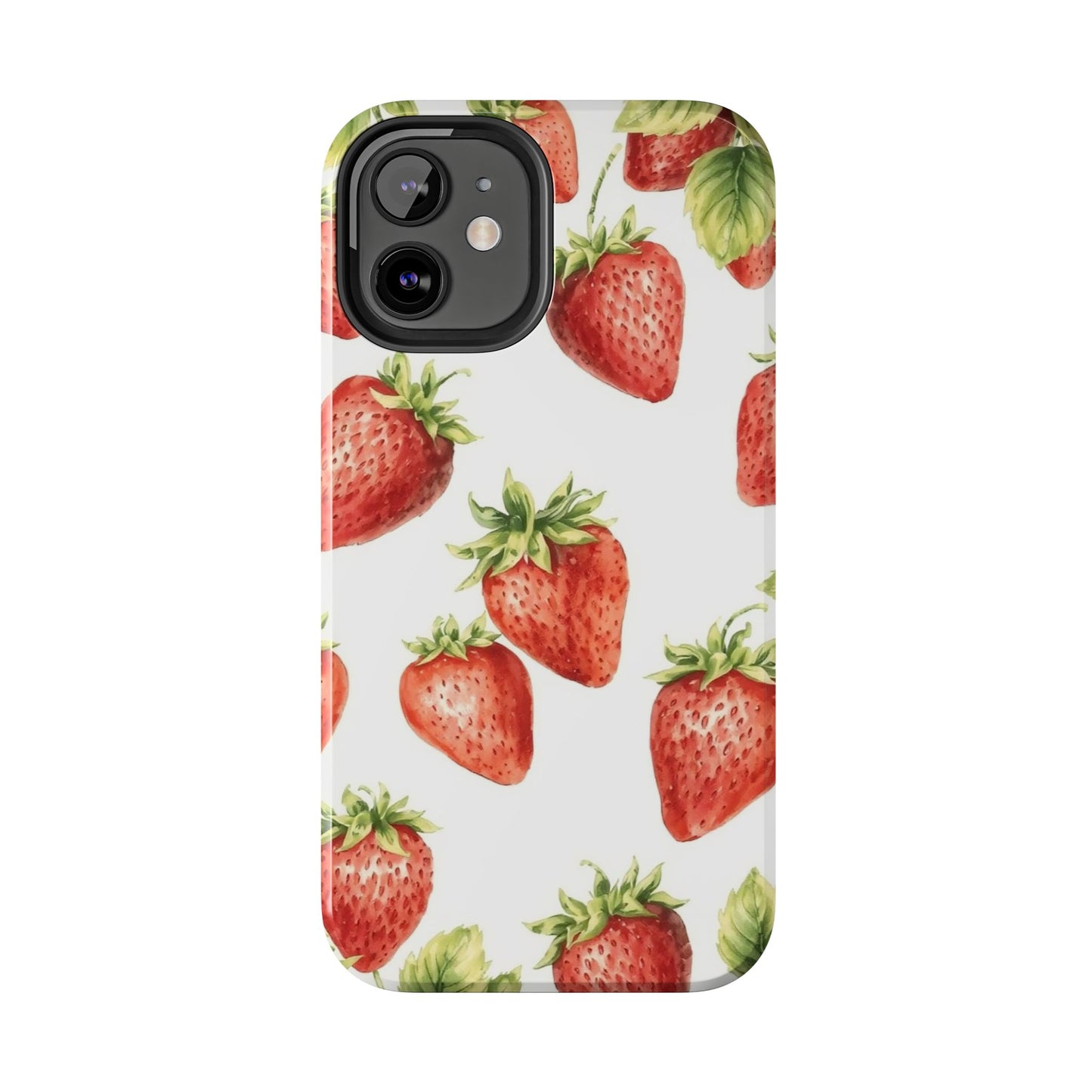 Strawberry Tough Phone Case - Durable Protection with a Fresh Design - for iPhone