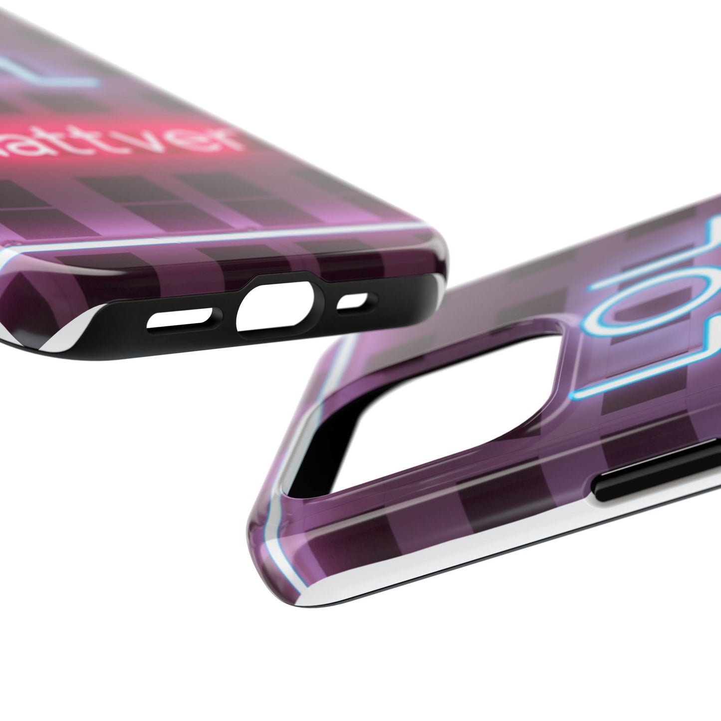 Neon Vibe Tough Phone Case - 'LOL Whatevr' Design for Trendsetters