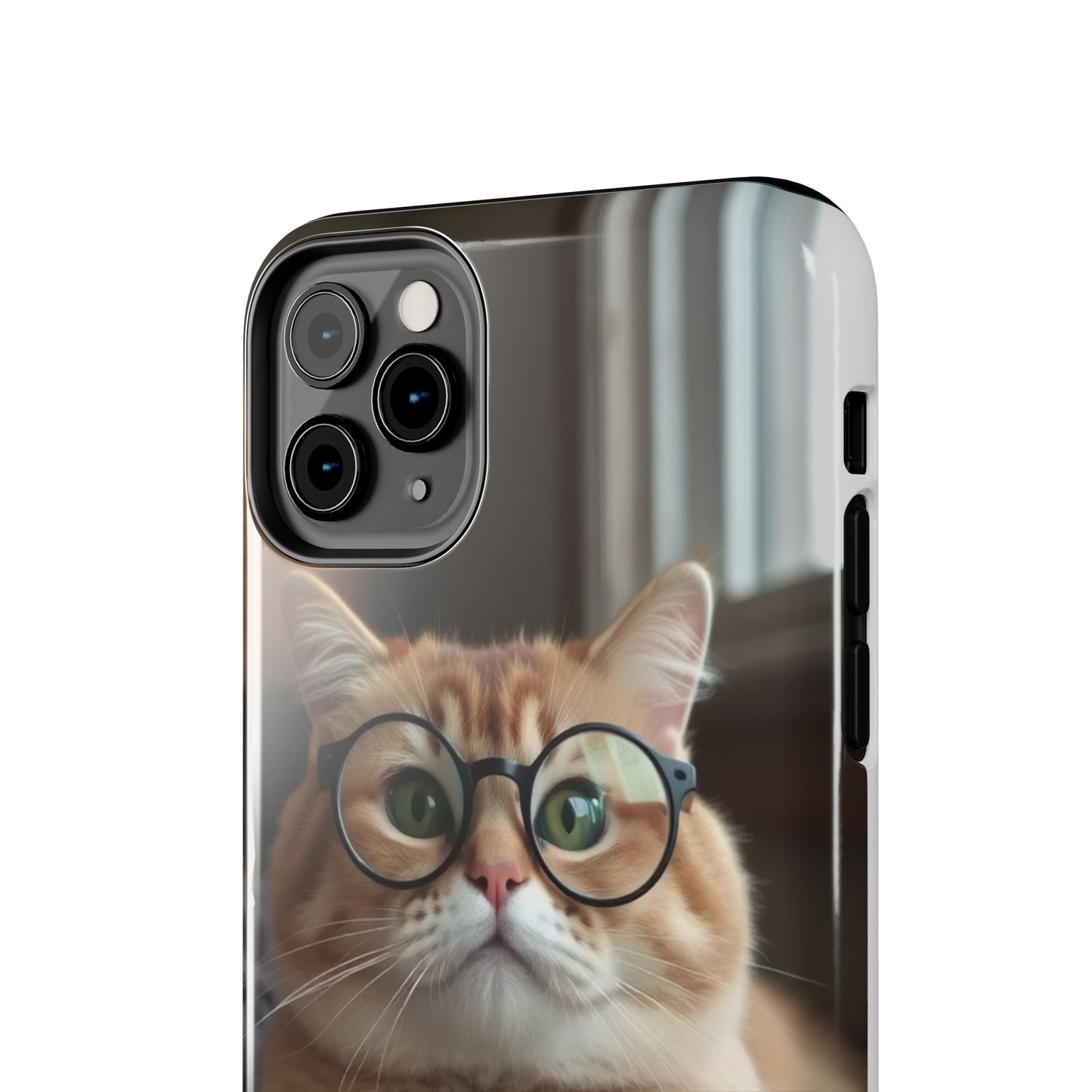 Cute Cat Glasses Tough Phone Case - Fun & Stylish Protection for Cat Lovers