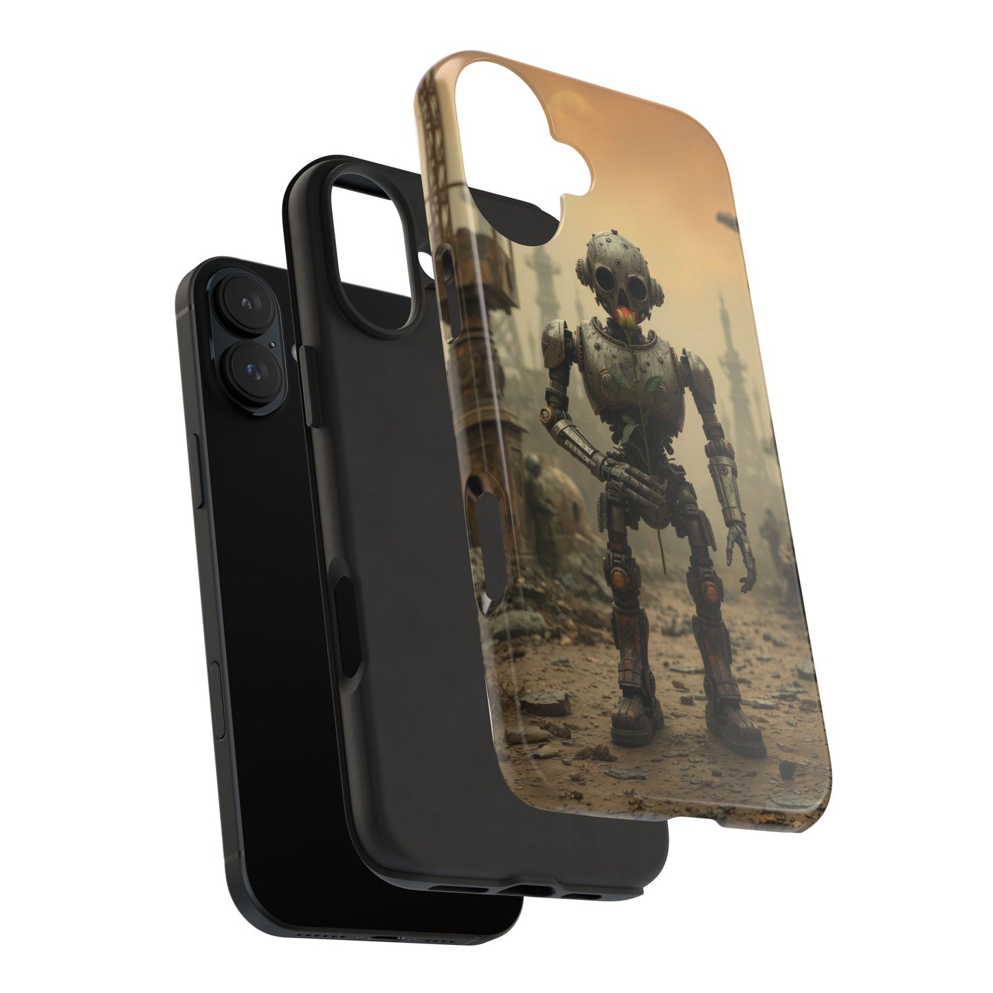 Robotic Sentinel Tough Phone Case - Durable Protector for Sci-Fi Lovers