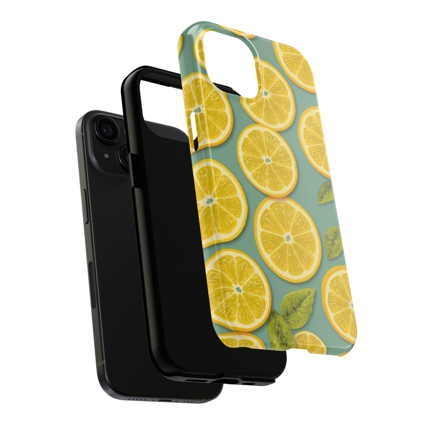Tough Lemon Pattern Phone Case - Vibrant Citrus Design for Summer Vibes - for iPhone