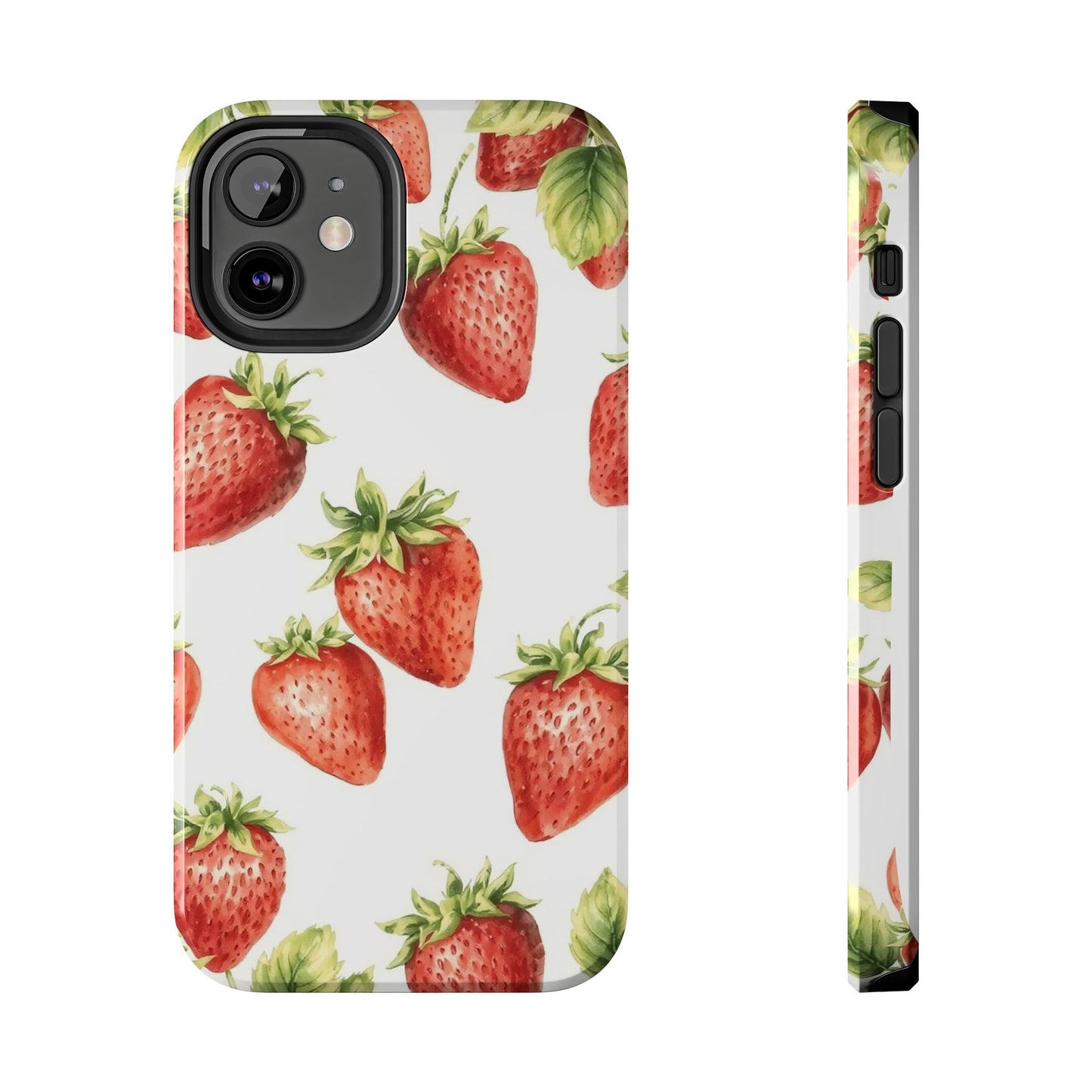Strawberry Tough Phone Case - Durable Protection with a Fresh Design - for iPhone
