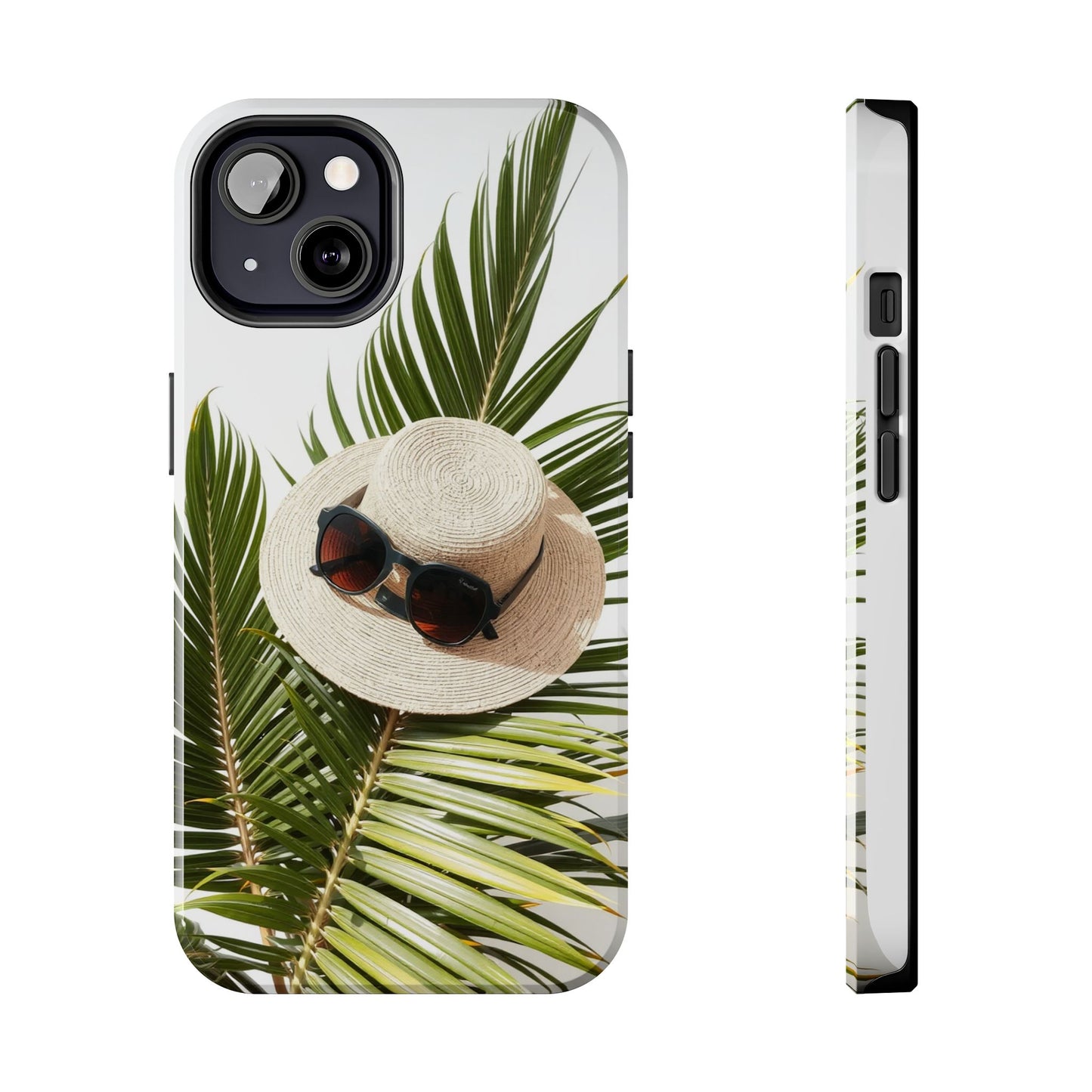 Tropical Phone Case - Summer Vibes with Hat & Sunglasses Design