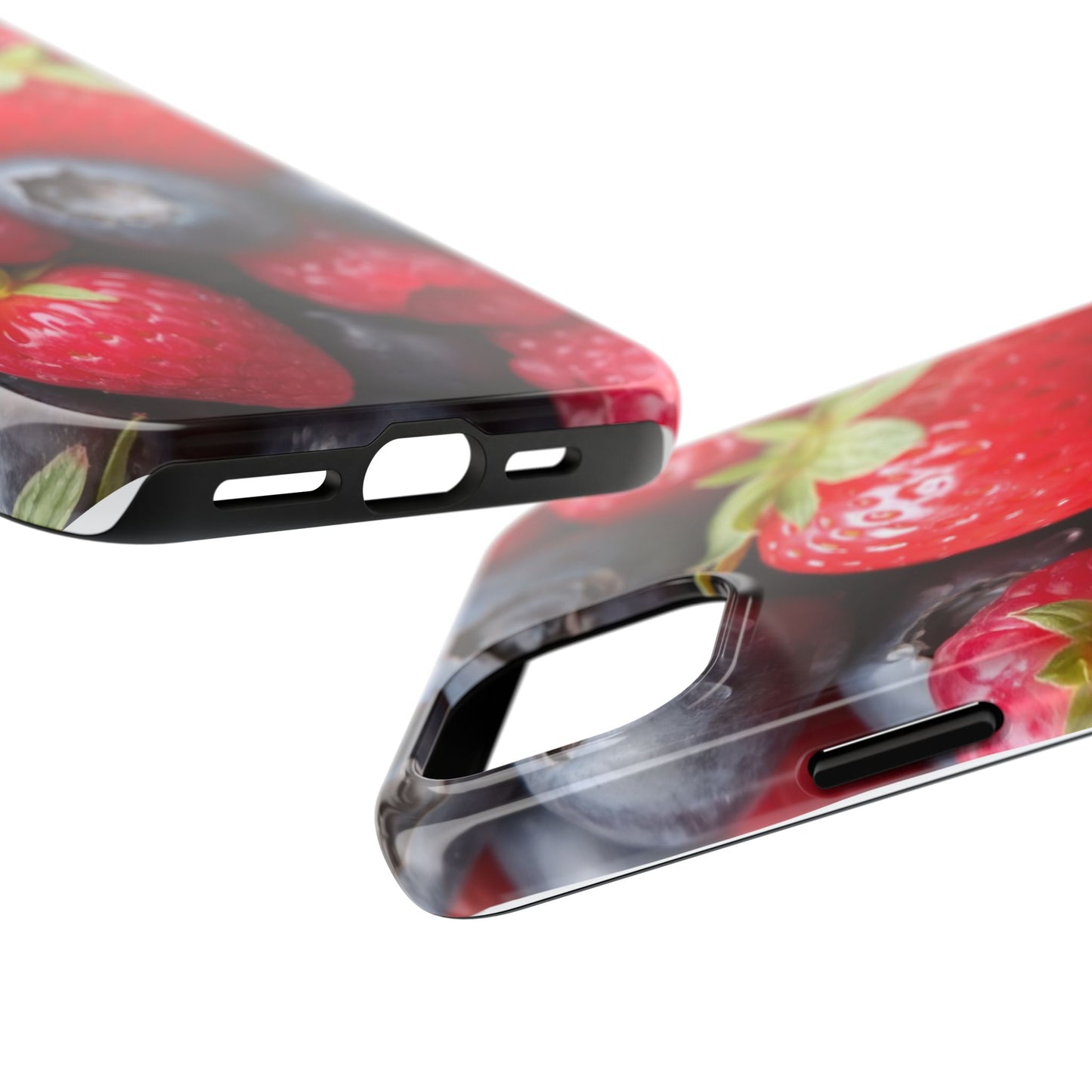Fruit-Themed Tough Phone Case - Berry Burst Design