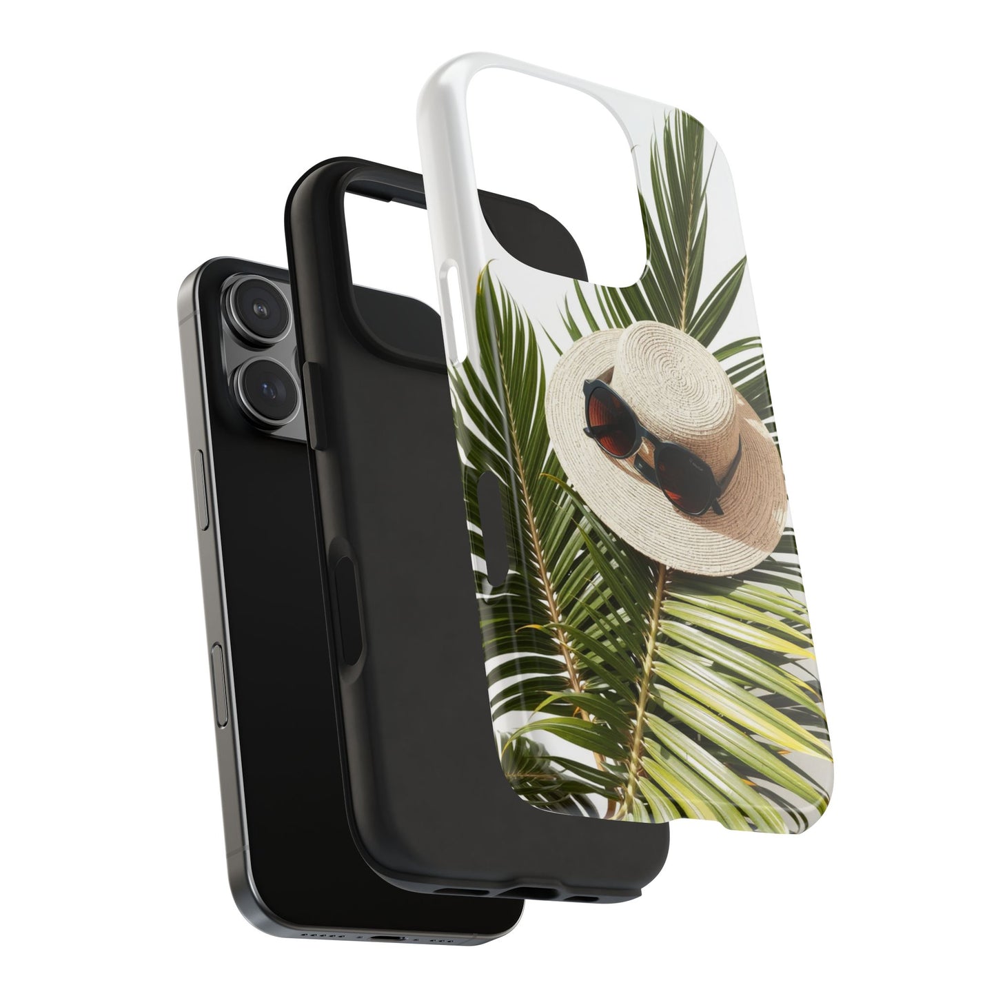 Tropical Phone Case - Summer Vibes with Hat & Sunglasses Design