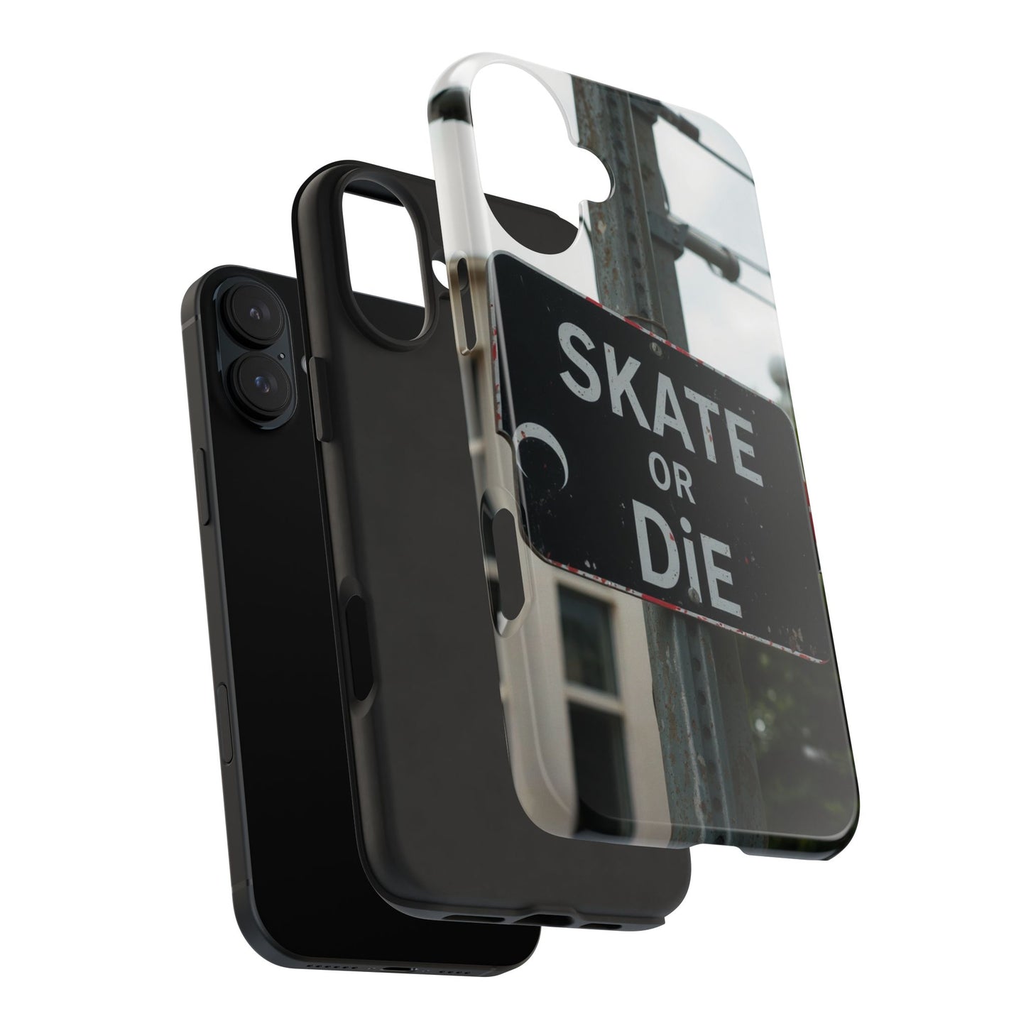 Black Sign Skate or Die Design - Tough Phone Case for iPhone