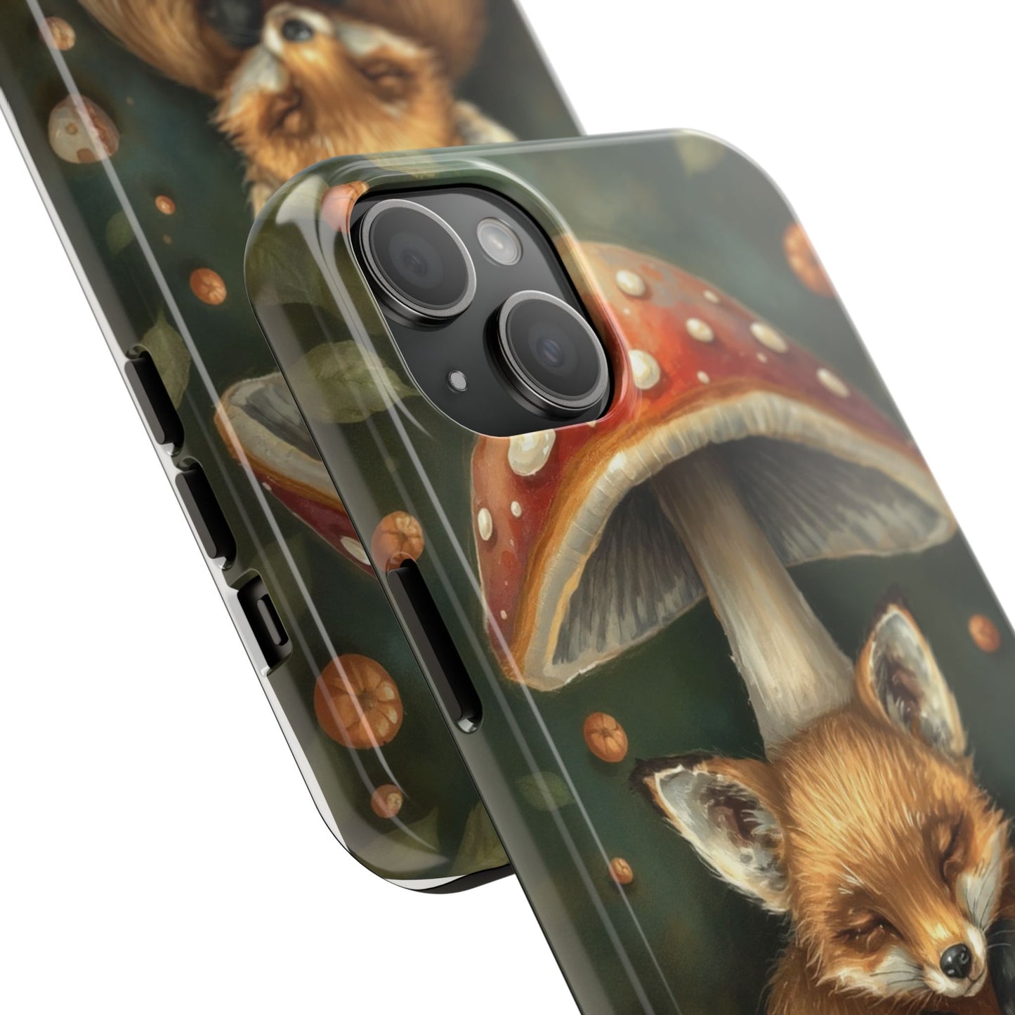 Cute Fox & Mushroom Phone Case - Tough Protective Cover