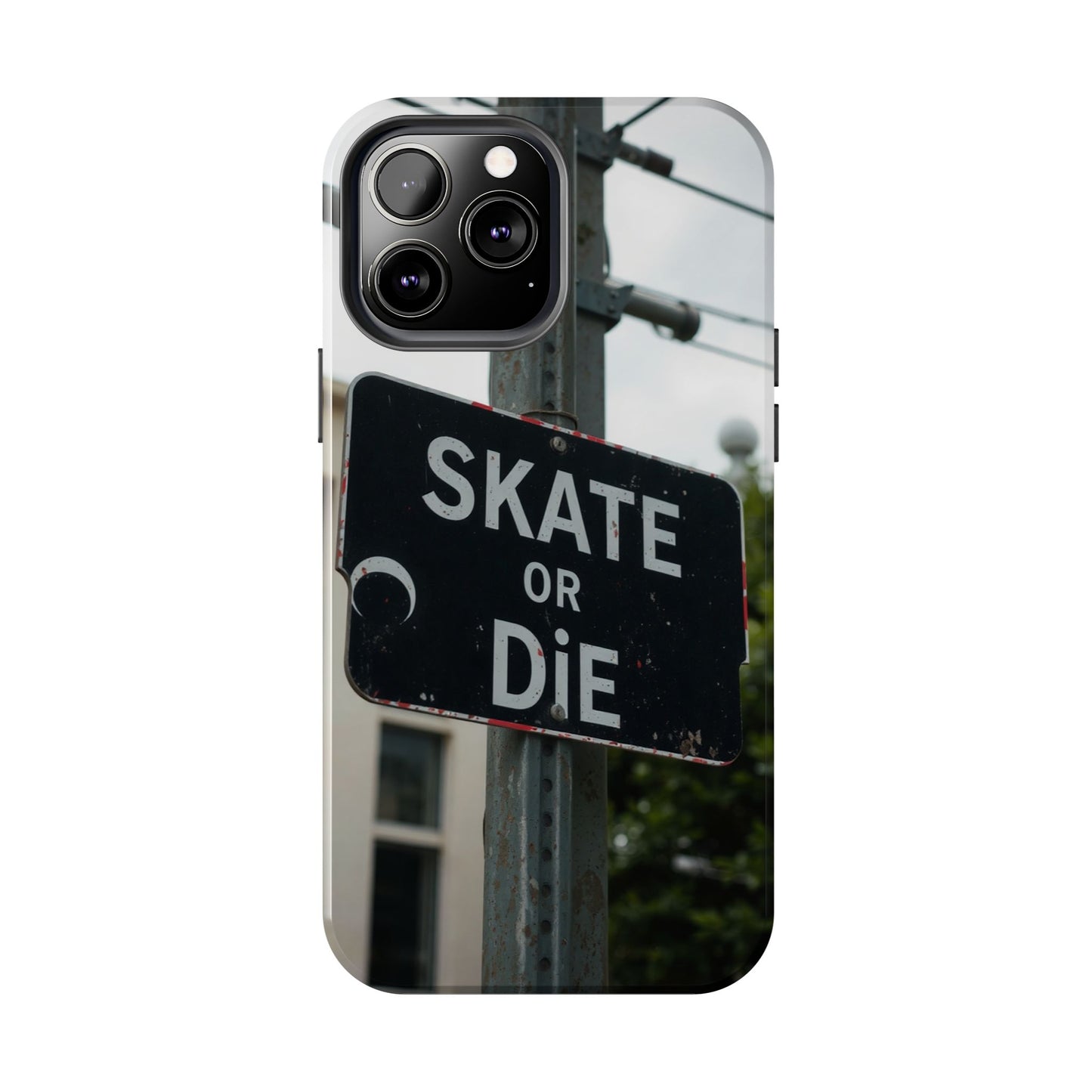 Black Sign Skate or Die Design - Tough Phone Case for iPhone