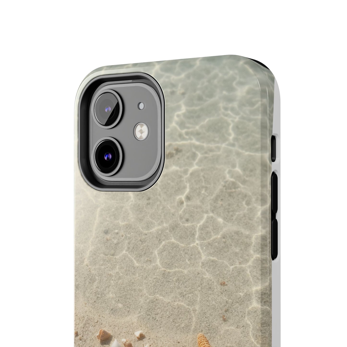 Beach-Inspired Tough Phone Case with Starfish and Seashell Design