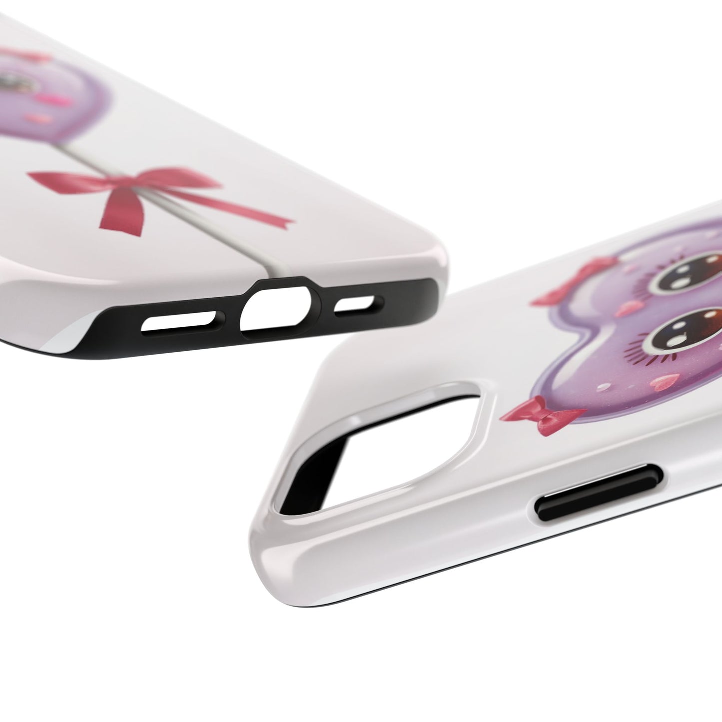 Cute Heart Lollipop Tough Phone Case - Adorable Protection for Candy Lovers