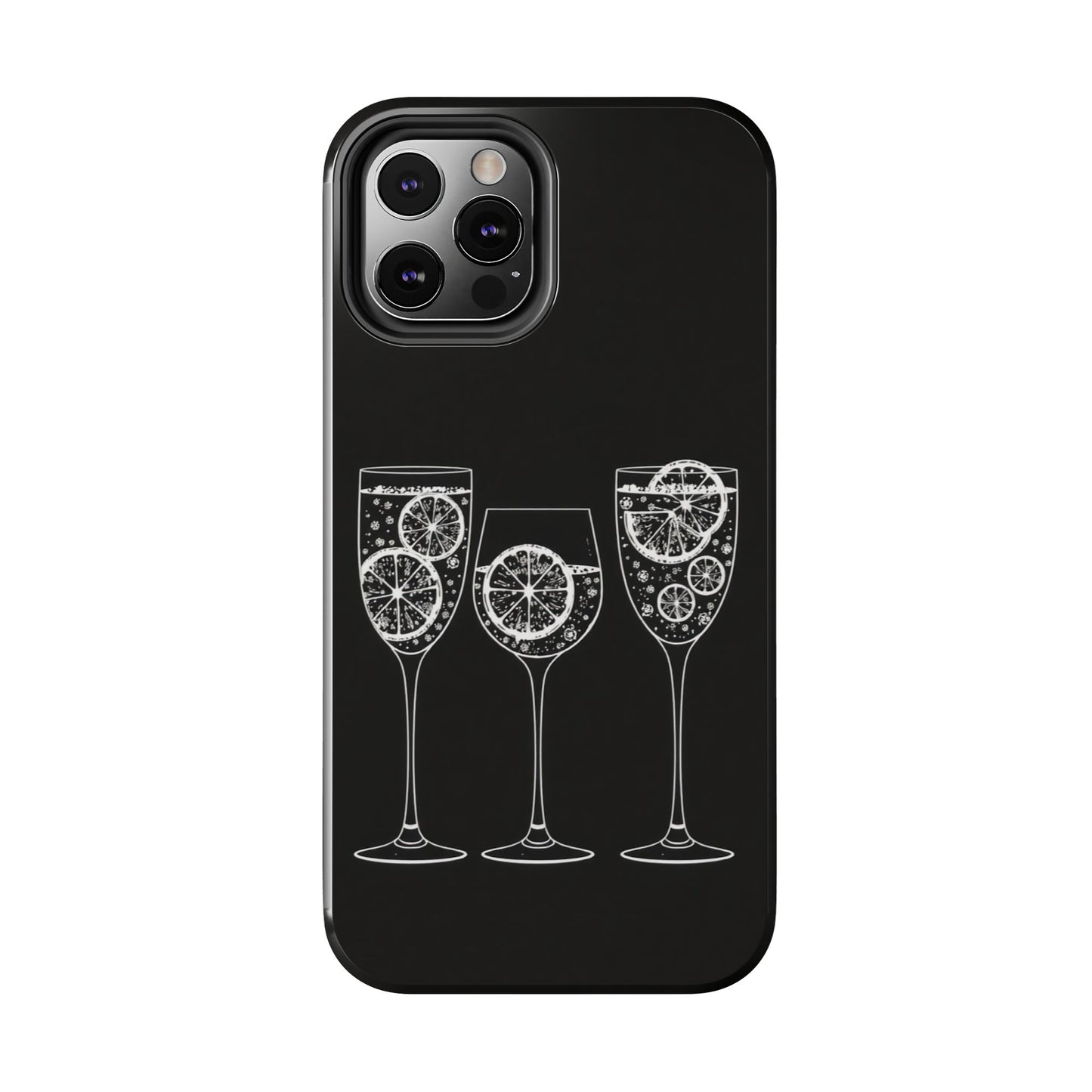 Stylish Tough Phone Cases with Citrus Glass Design, Protective Cases for Parties, Summer Events, and Everyday Use