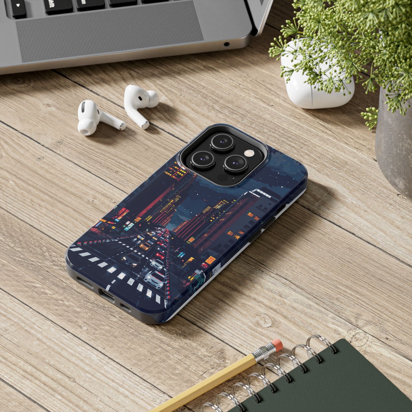 Urban Nightlife Tough Phone Case - Durable & Stylish Protection