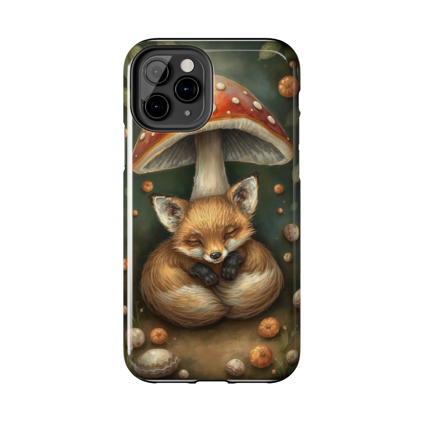 Cute Fox & Mushroom Phone Case - Tough Protective Cover