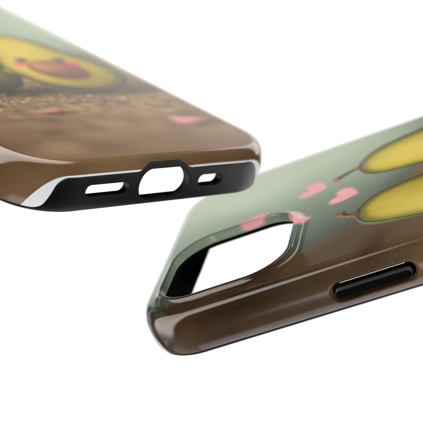 Cute Avocado Phone Case, Funny Tough Case, Quirky Phone Accessory, Gifts for Foodies, Valentine's Day Present