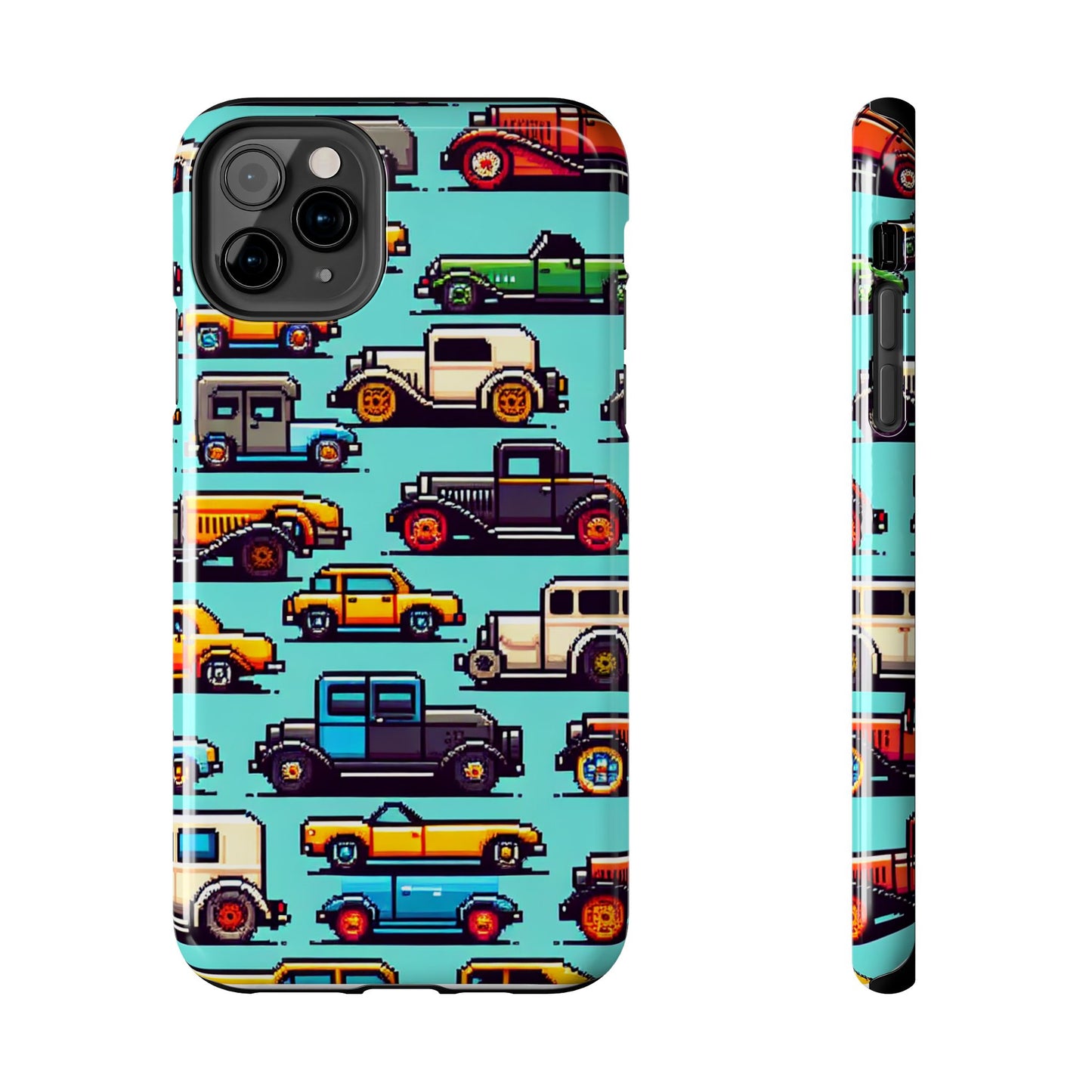 Retro Car Pixel Art Tough Phone Case - Durable & Stylish Protection - for iPhone