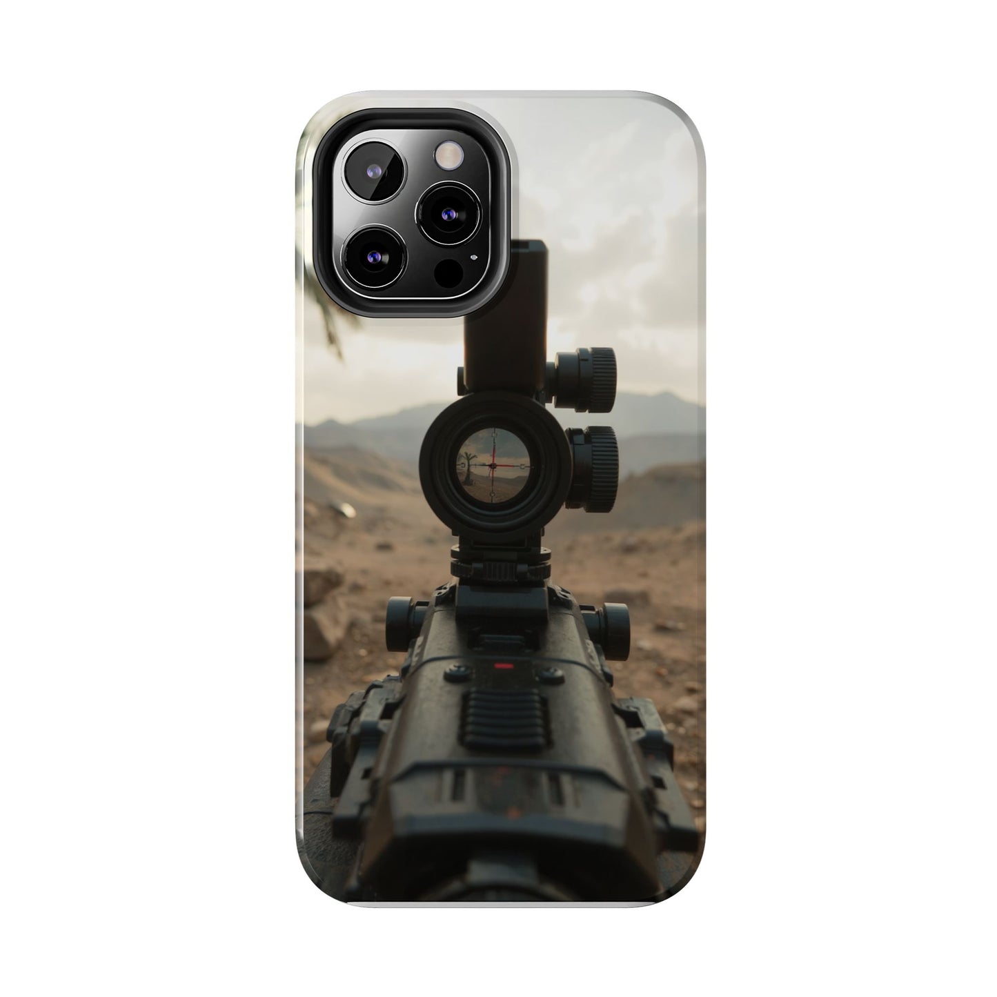 Tough Phone Case with Sniper Scope Design - Durable & Stylish Protection for Outdoors Enthusiasts