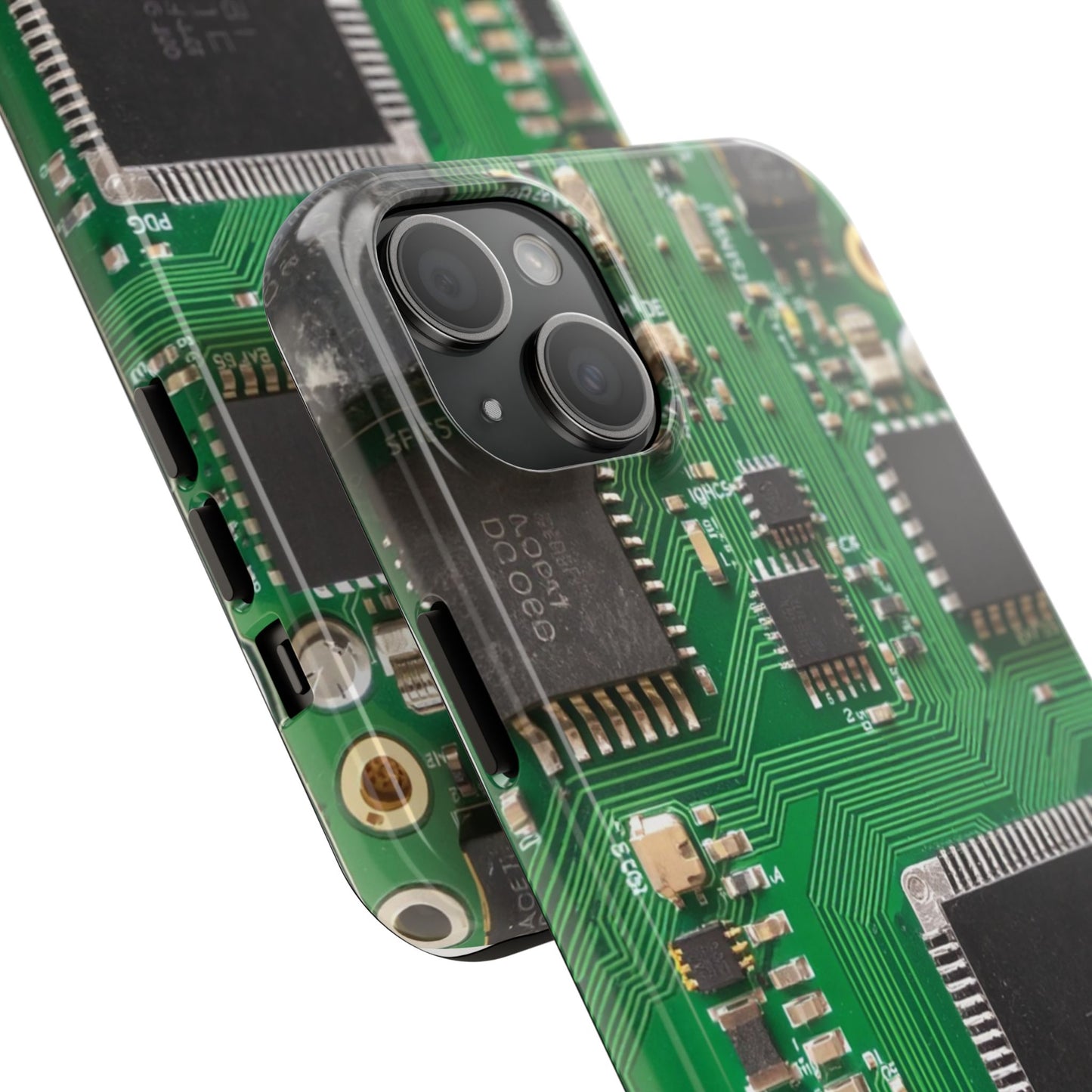 Circuit Board Tough Phone Case - Durable Tech Design