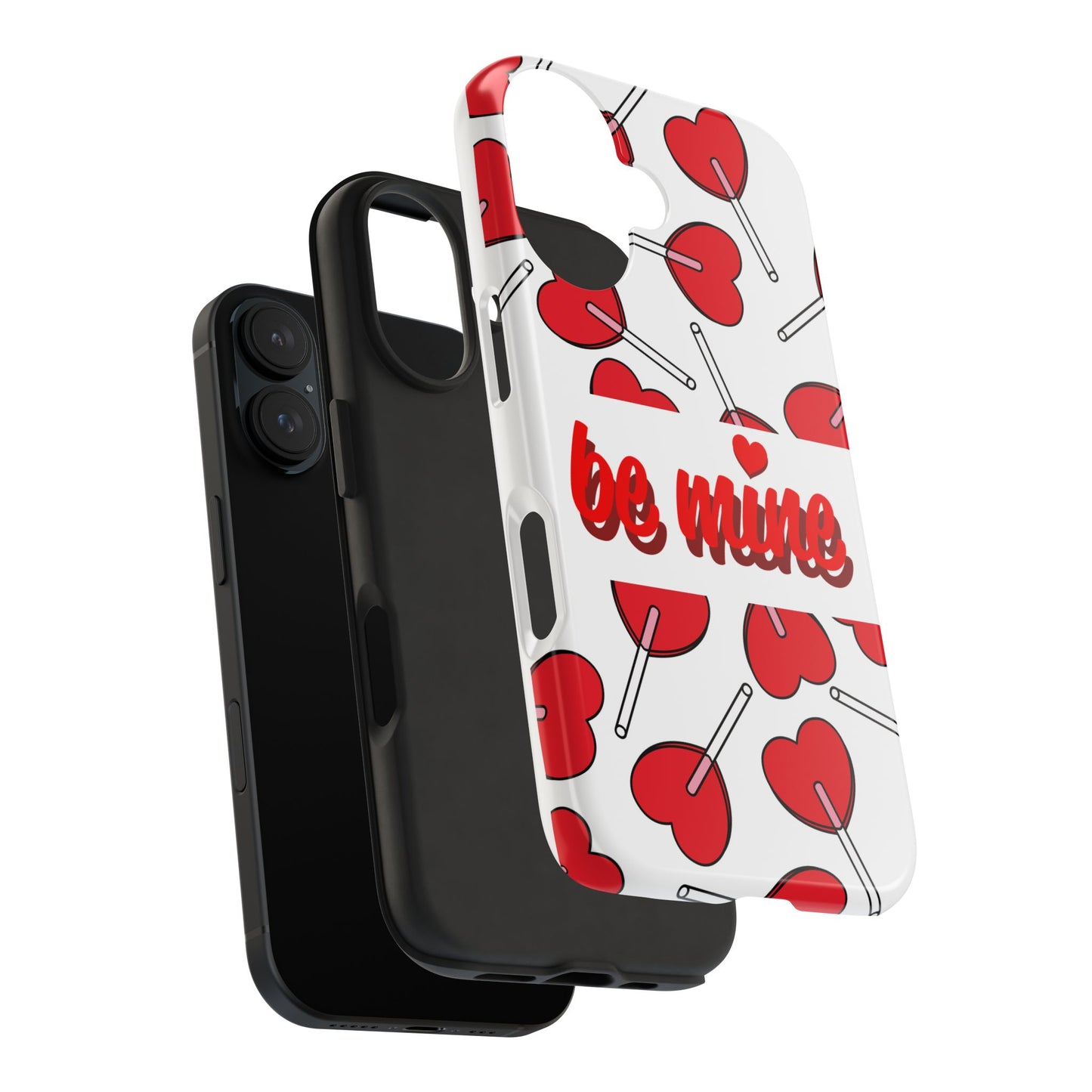 Be Mine Heart Pattern Tough Phone Case - Love Gift - for iPhone