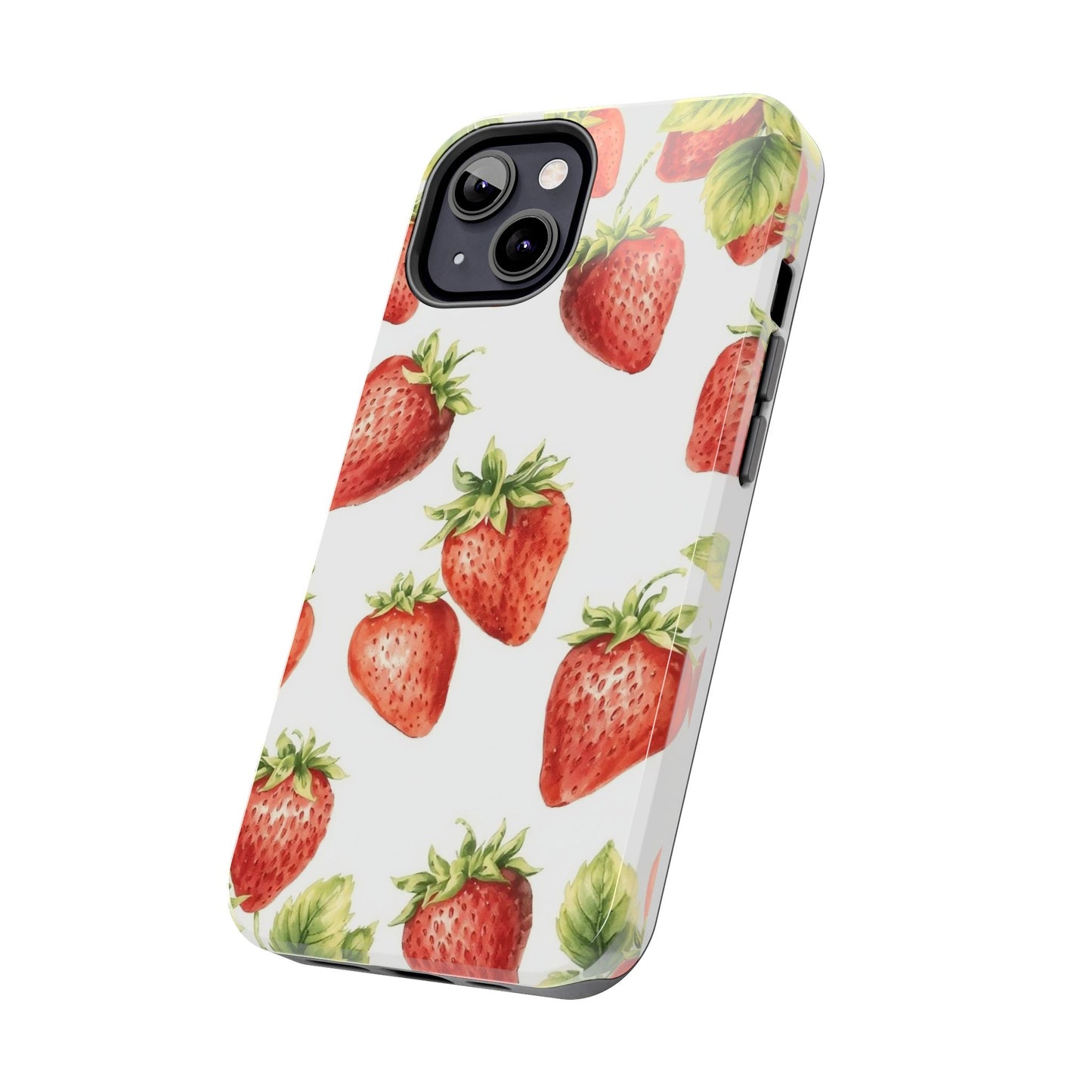 Strawberry Tough Phone Case - Durable Protection with a Fresh Design - for iPhone
