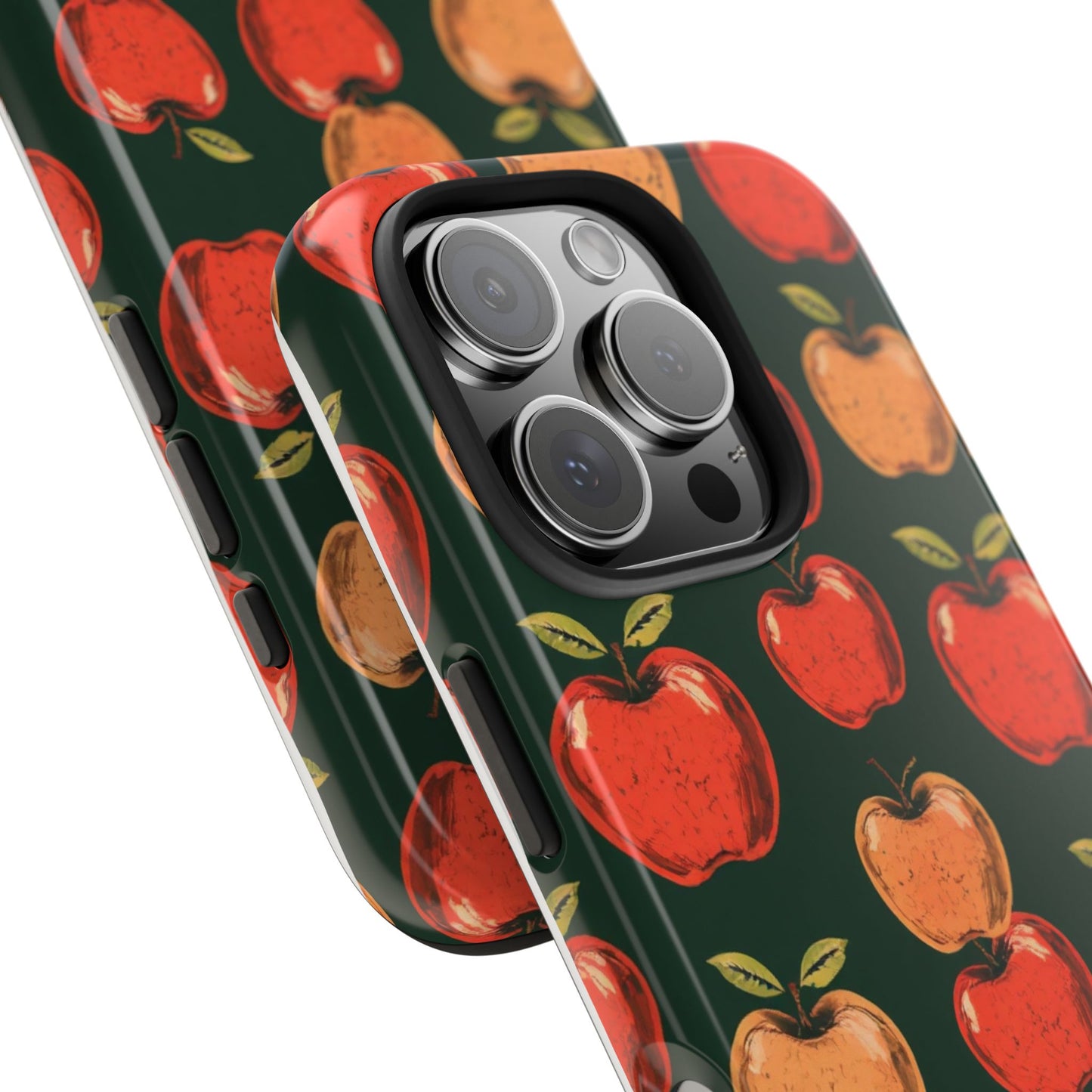 Apple Retro Pattern Tough Phone Case - Durable, Stylish, and Protective for Everyday Use - for iPhone